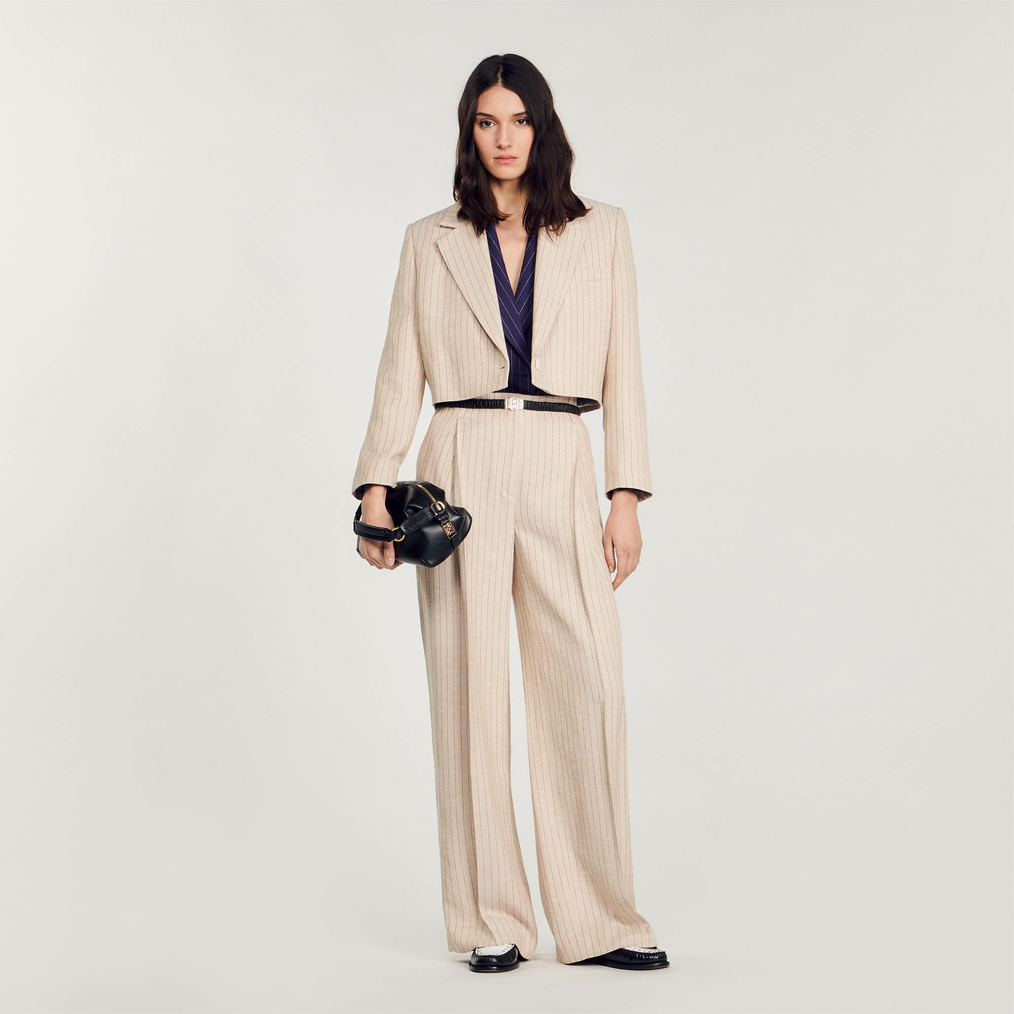 Veste courte à rayures