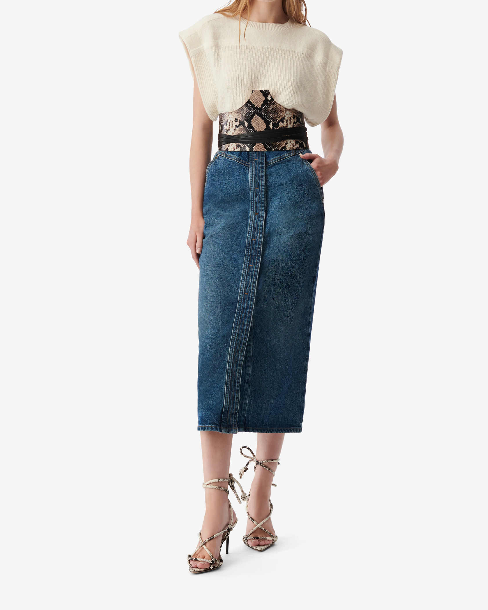 Jupe Crayon En Denim