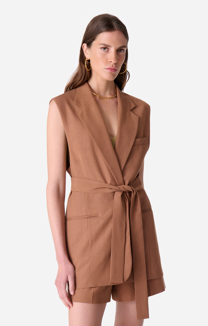 Veste Sans Manche Christen En Cuir de Mouton