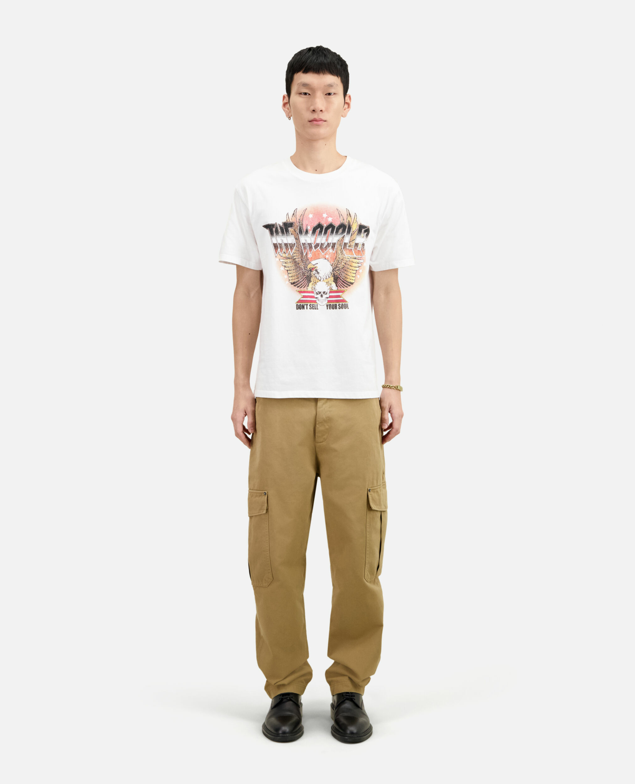 T-Shirt Avec Print Devant Vintage Homme