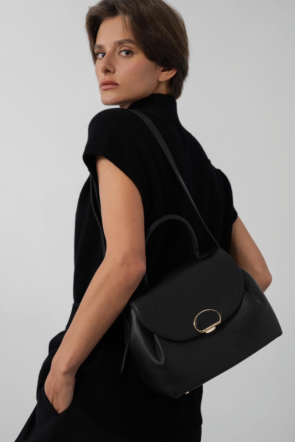 Sac à main A rabat avec fermoir M Milano Pia