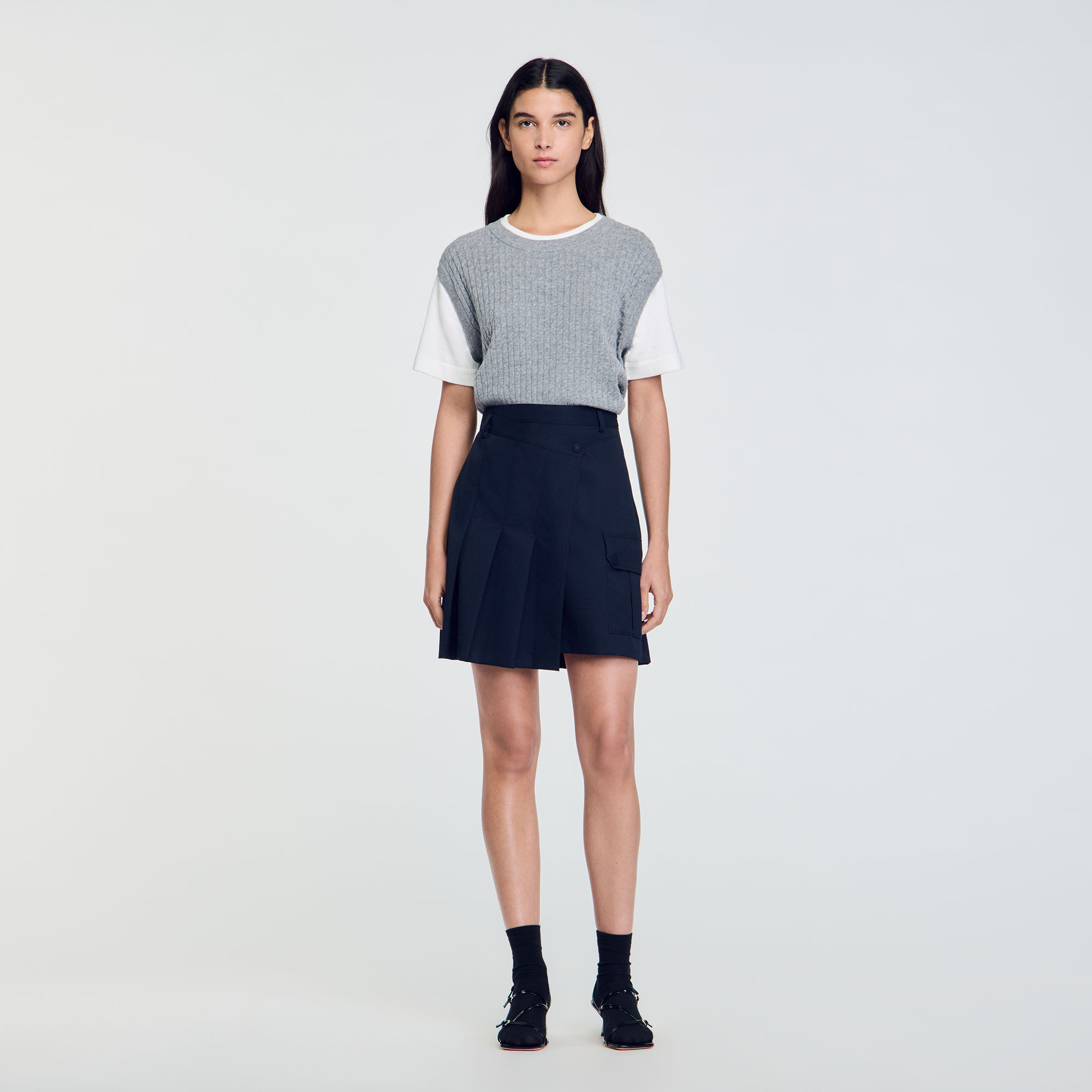 Pull 2 en 1 bicolore