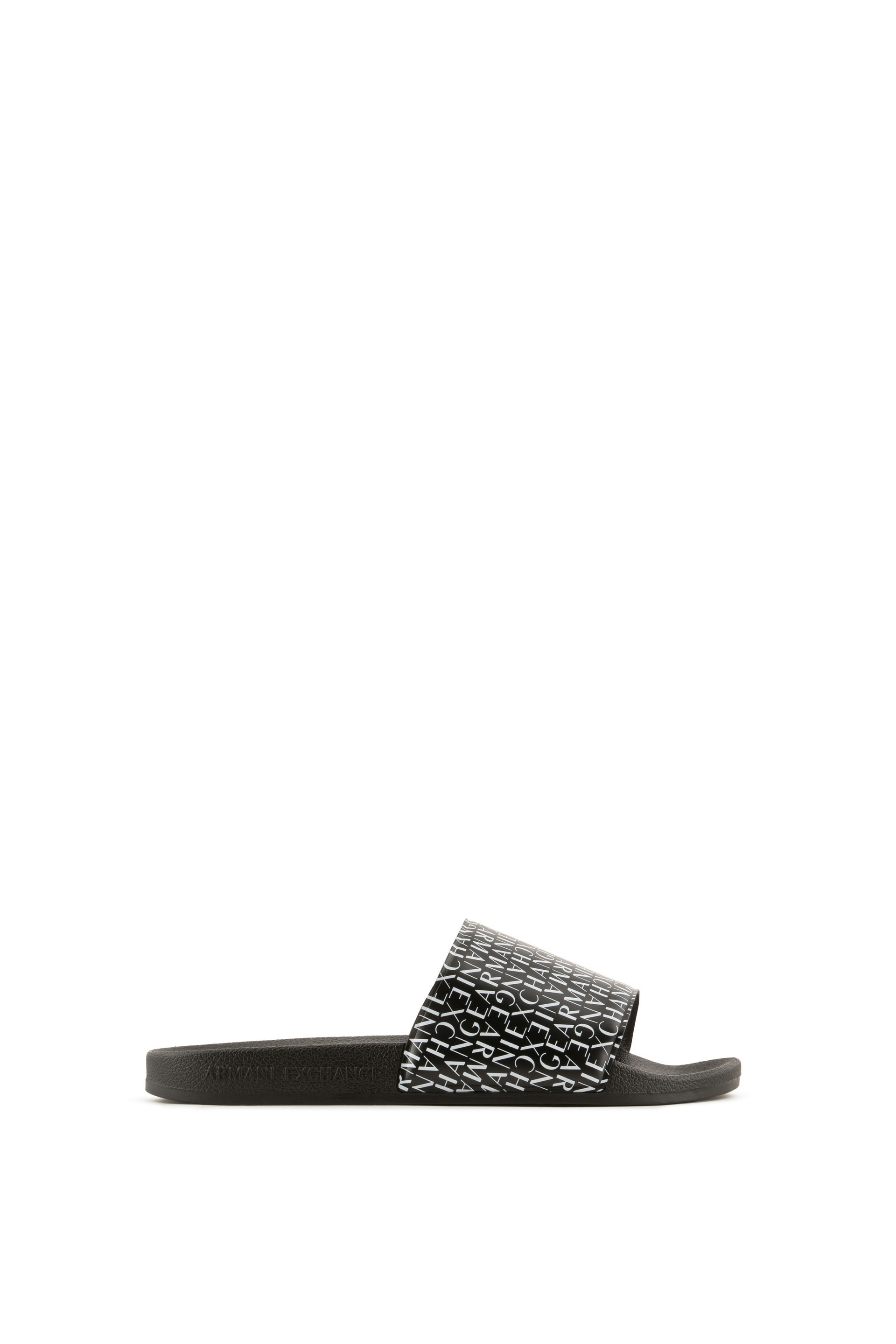 Sandale en pu souple + noir + blanc optique