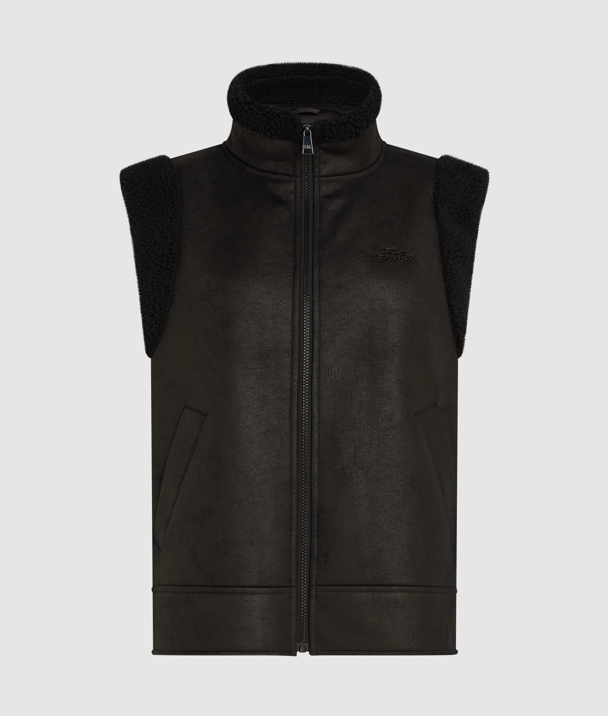 FAUX FUR SHEARLING VEST