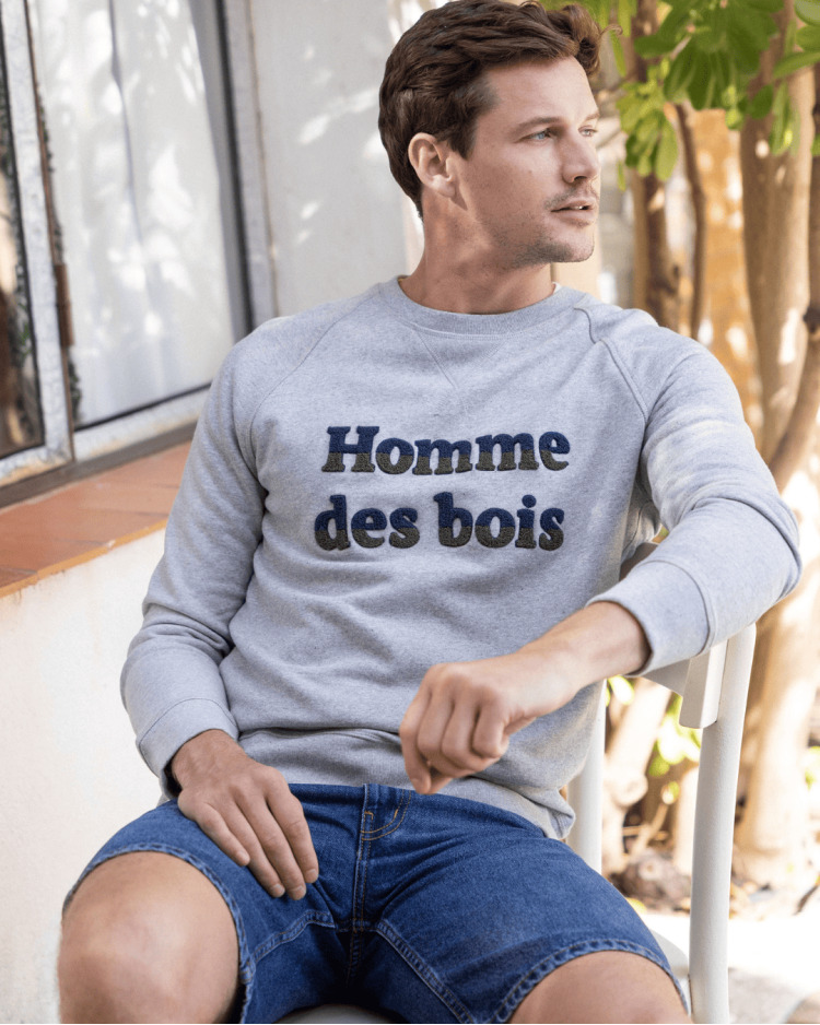 Sweat col rond gris