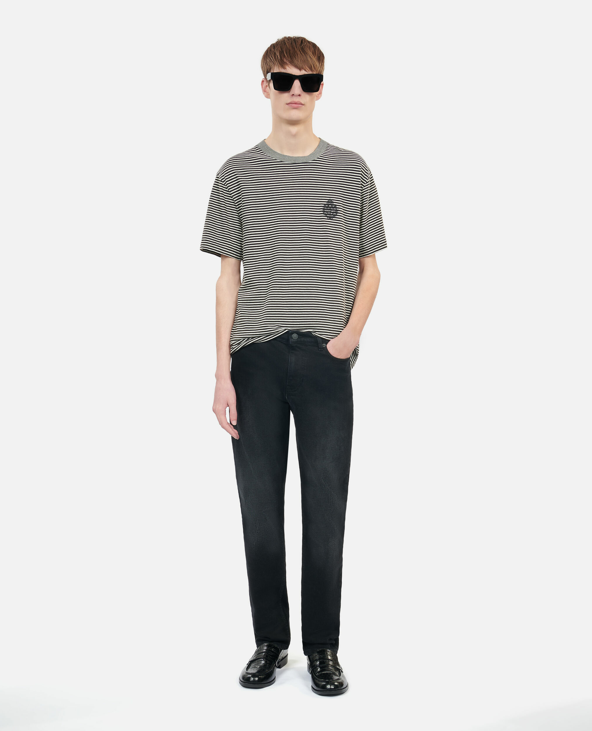 T-Shirt Blason À Rayures Homme