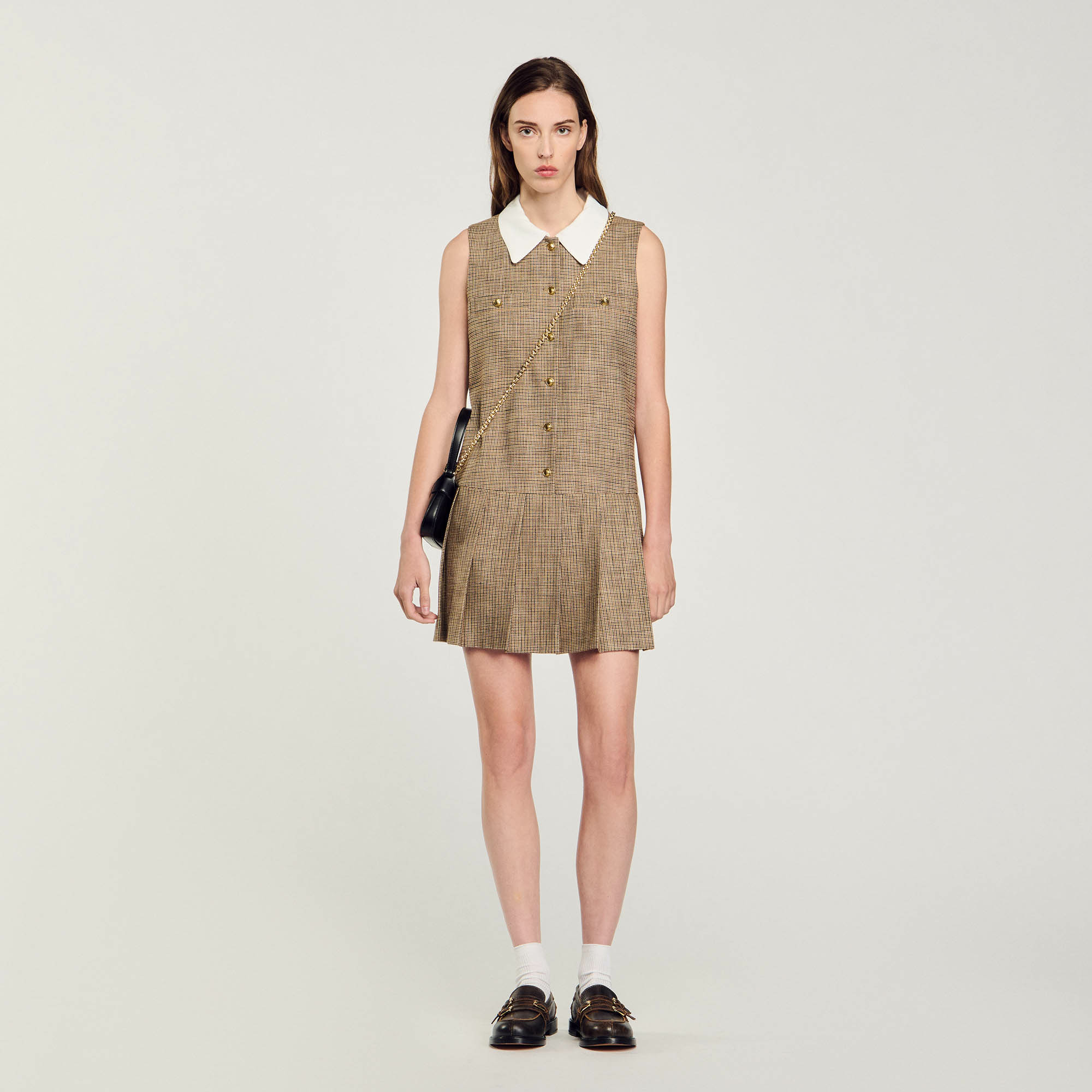 Robe courte pied de poule
