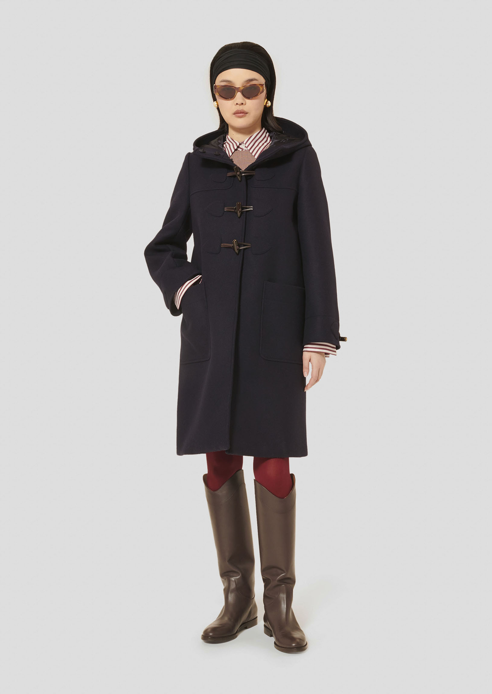 Manteau Manoela-Nuit en Laine Froide