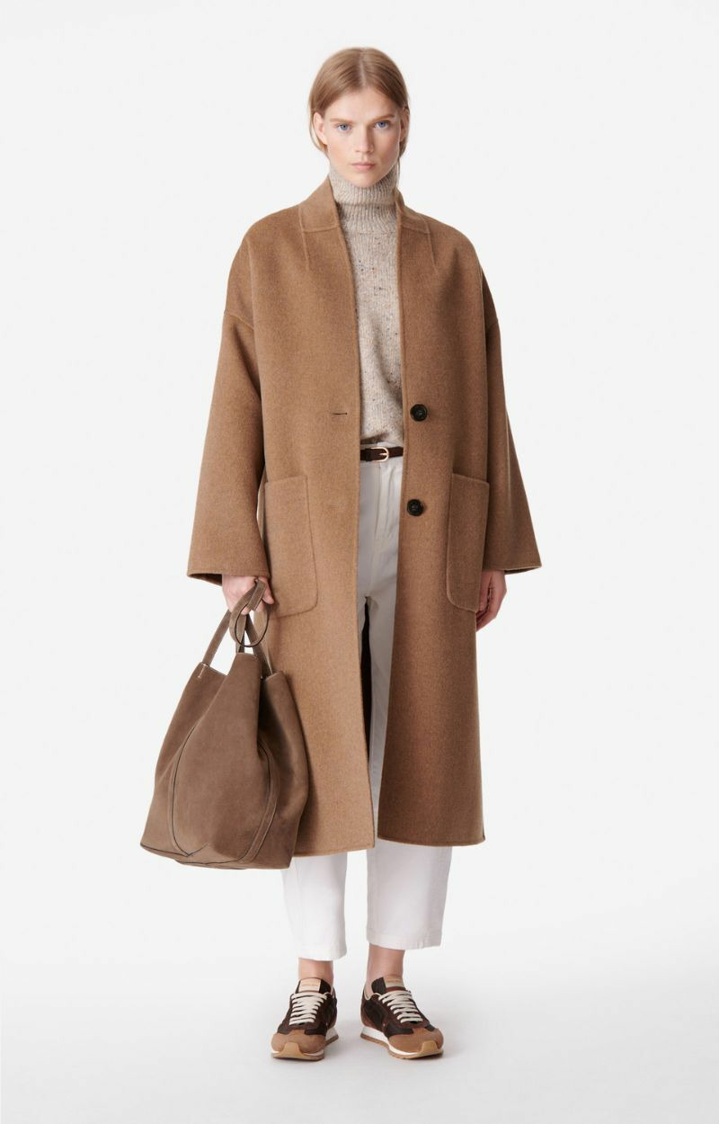 Manteau Bachir En Laine Mélangée