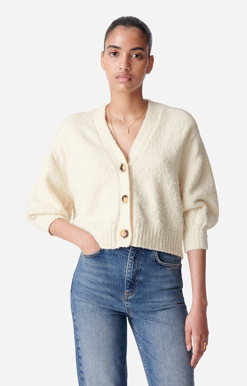 Cardigan Dalinda En Coton Bouclé Mélangé