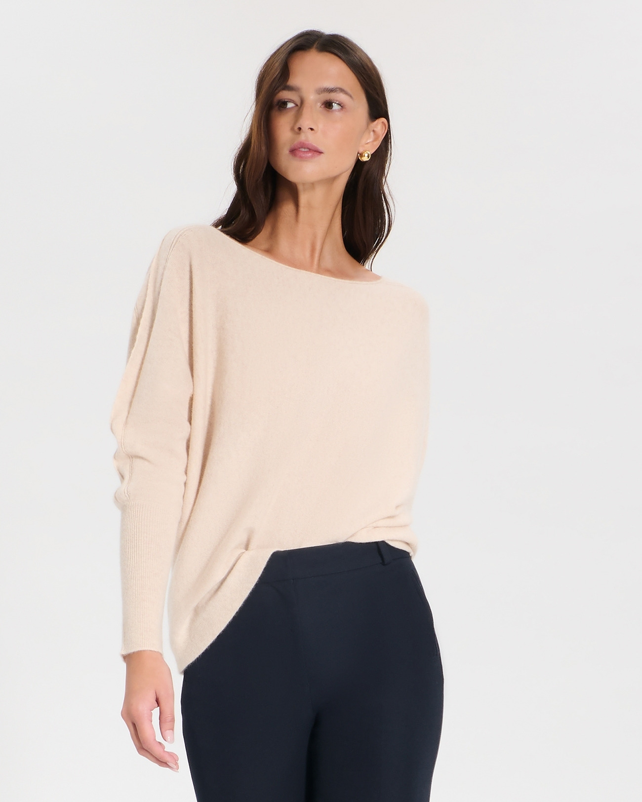 Pull Penseeboat Beige Chiné en Polyester