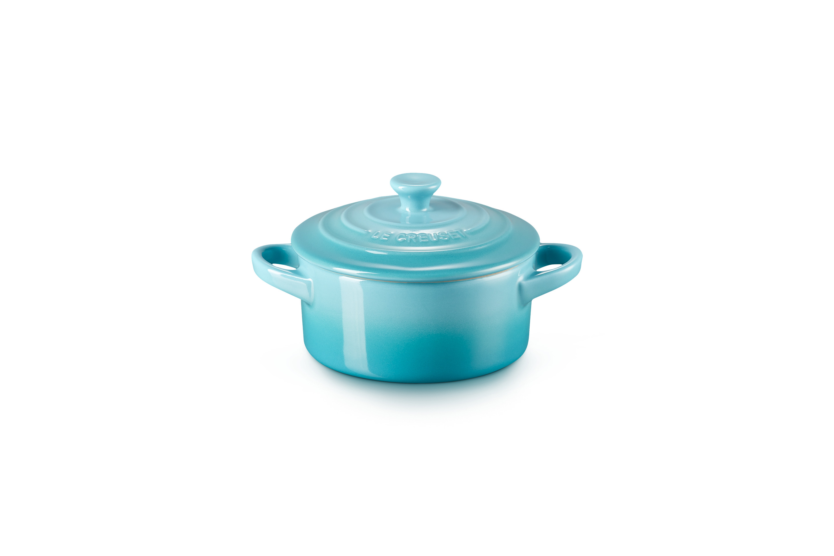 Mini cocotte 10cm en céramique bleu caraïbes