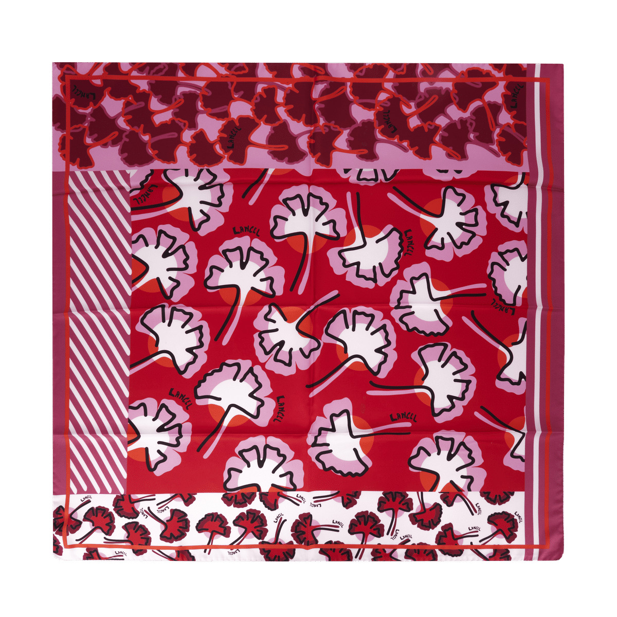 Motif Ginkgo - Car90 Ginkgo - Multico Cerise