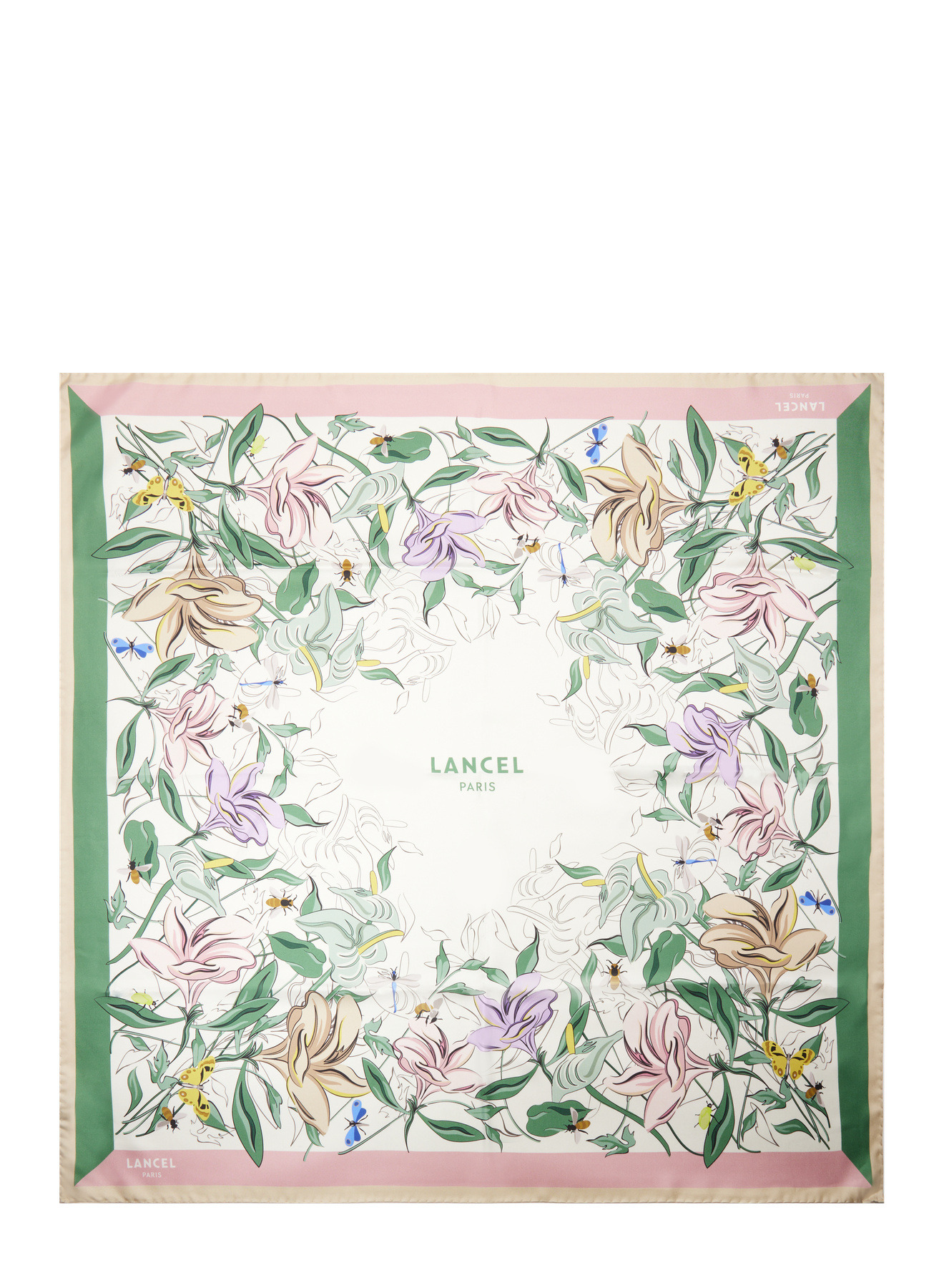 MOTIF TUTTI FLEURI - Carre 90 - Multico Rose