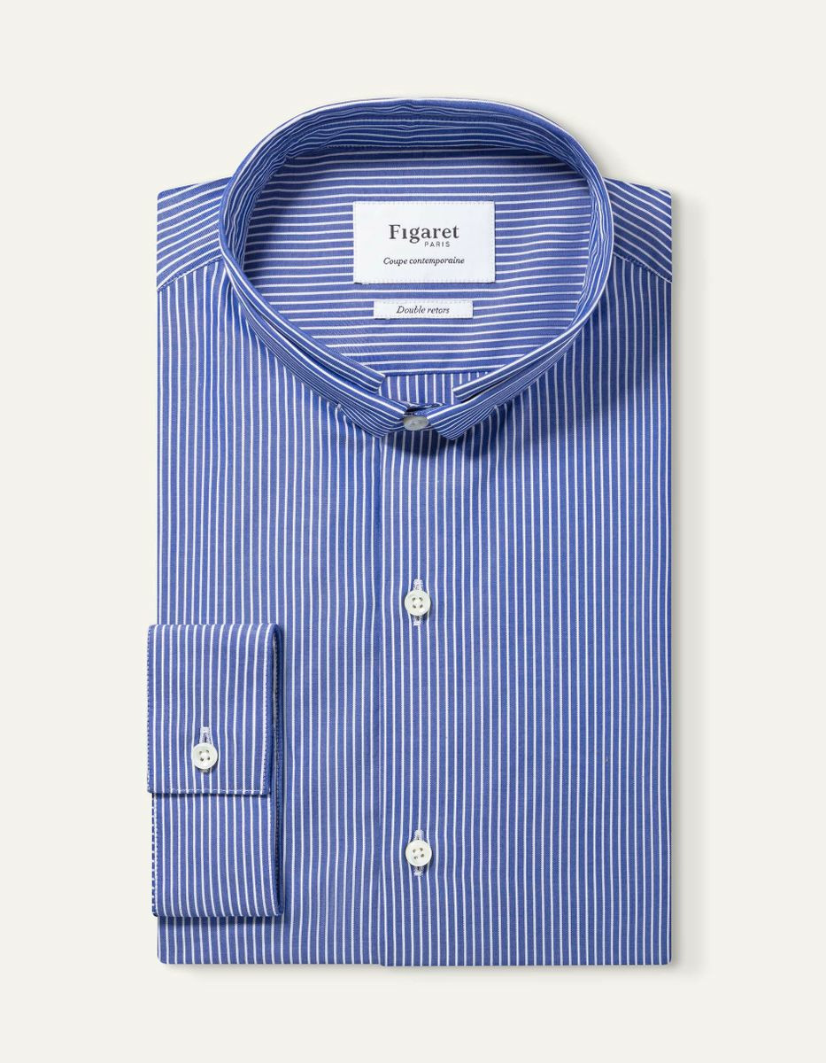 Chemise Contemporaine rayée bleue
