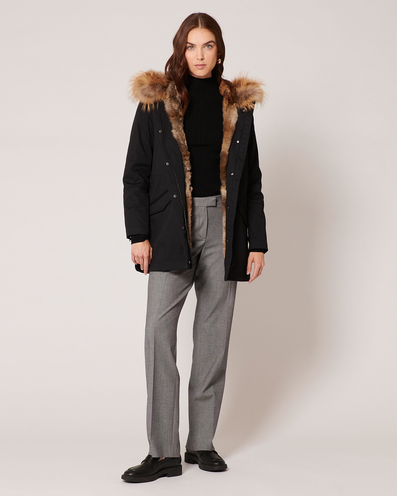 Parka Piria Noir en Coton