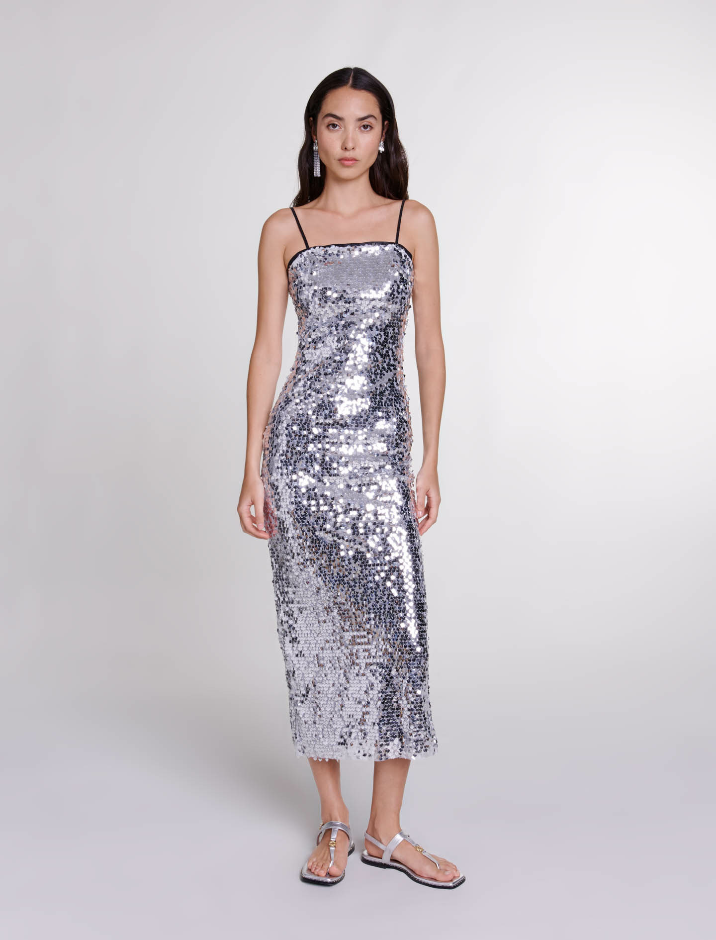 Robe longue à sequins