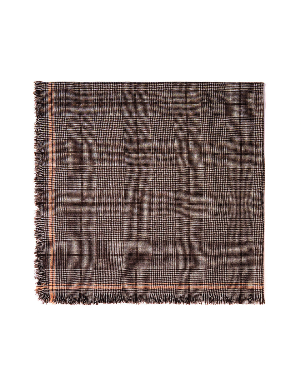 Carré à franges Prince de Galles - Accessoire - GRIS METEORITE/CHALET