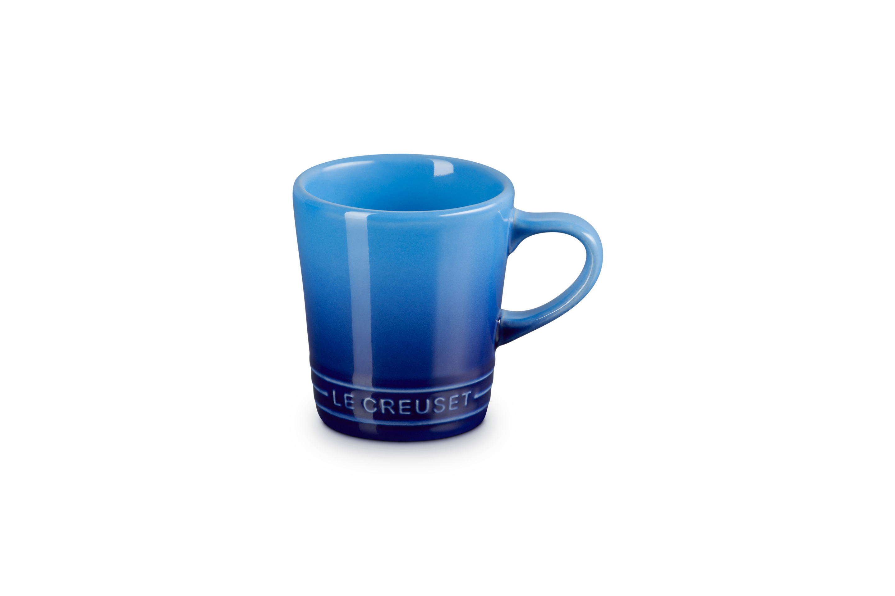 Tasse espresso V 100ml en céramique bleu azur
