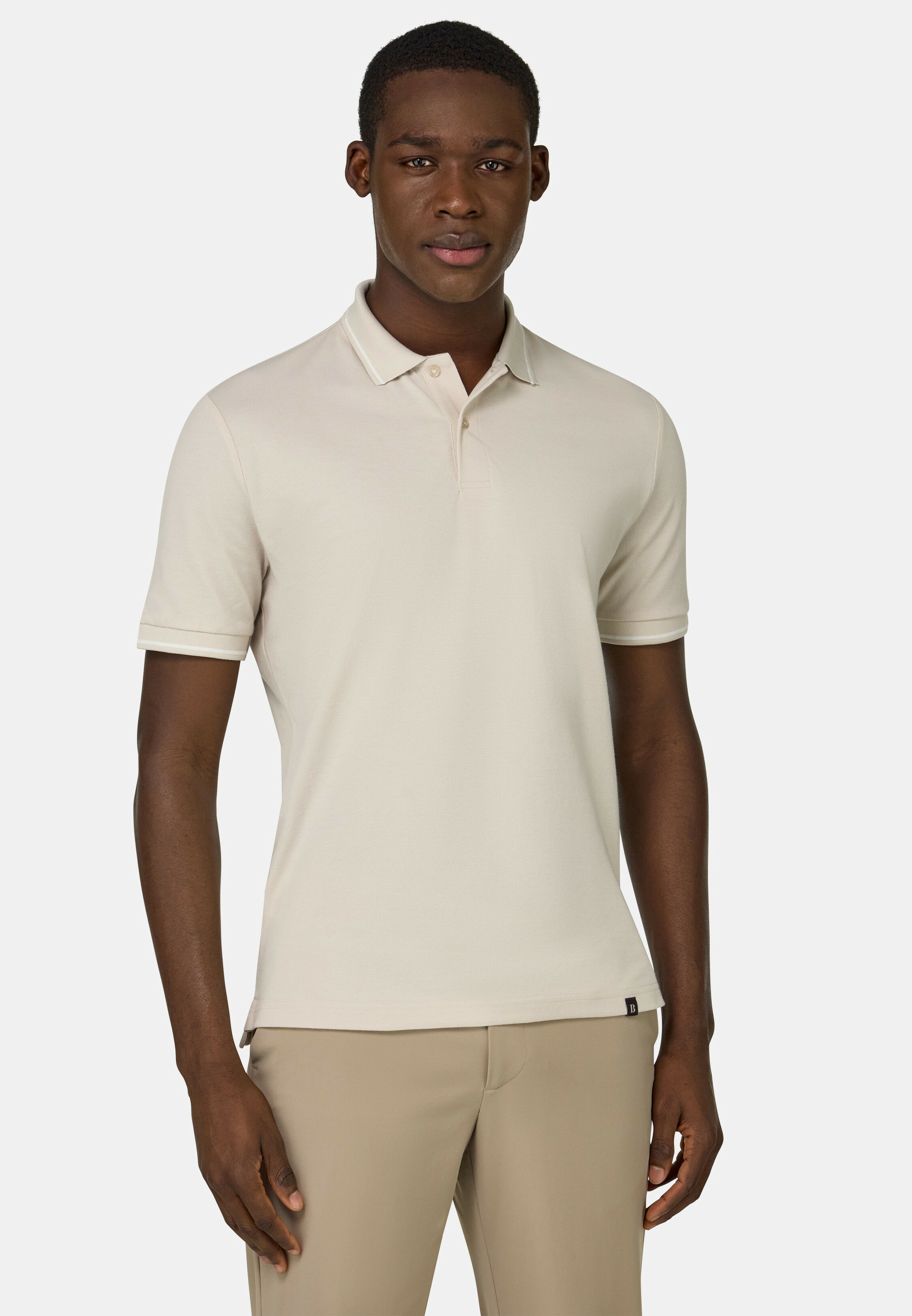 Polo en Piqué de Coton Mélangé