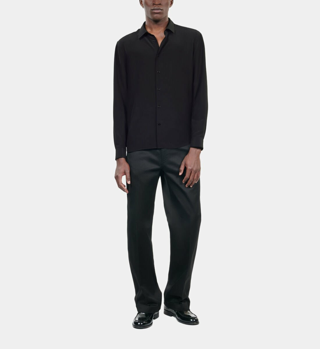 Chemise En Soie Noire Homme