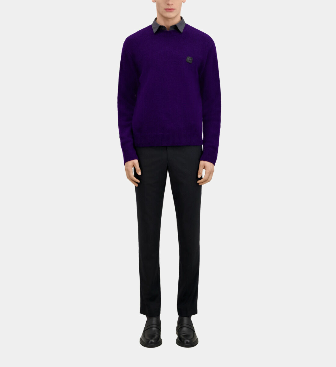 Pull Col Rond Avec Patch Canetille Homme