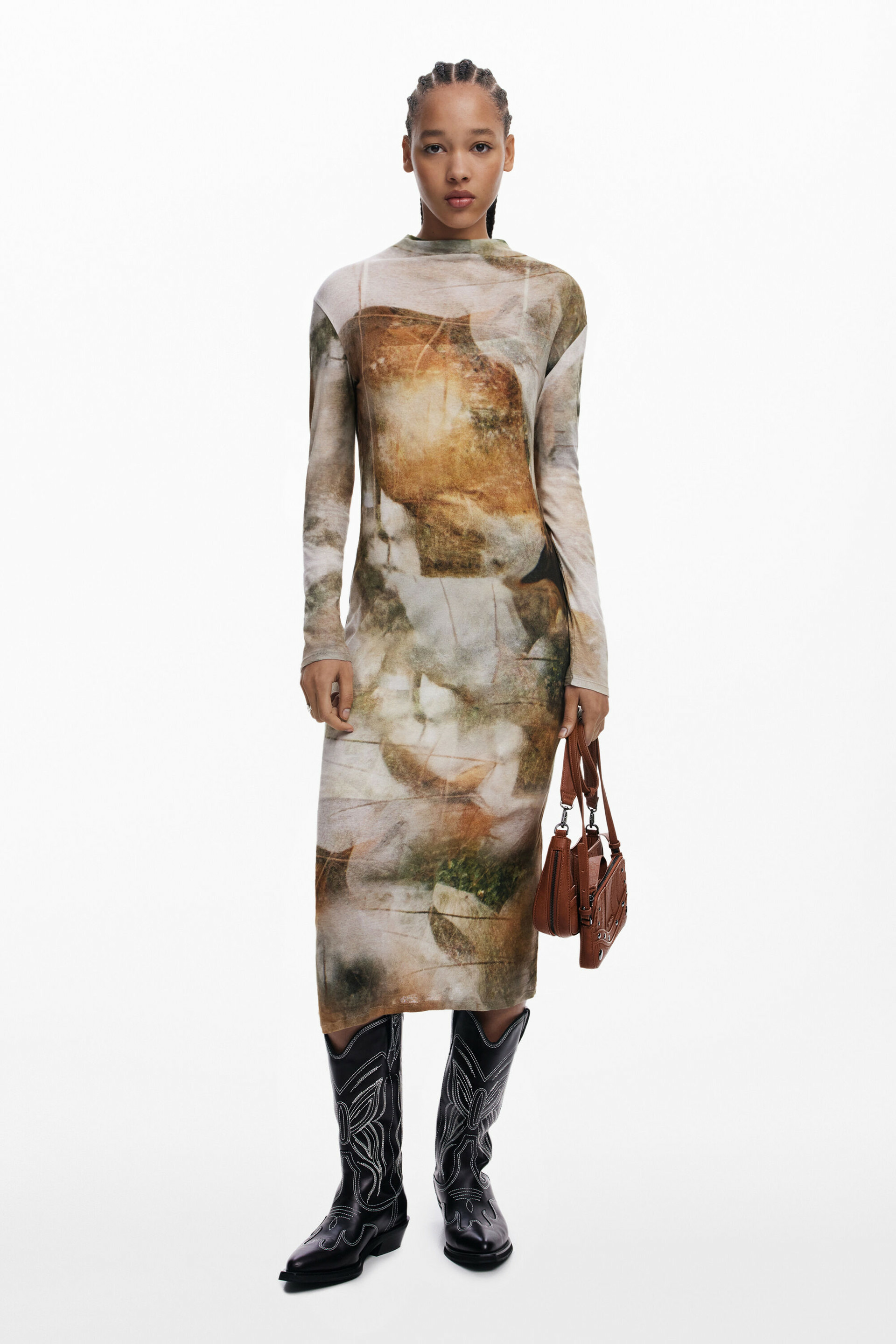 Robe à col cheminée