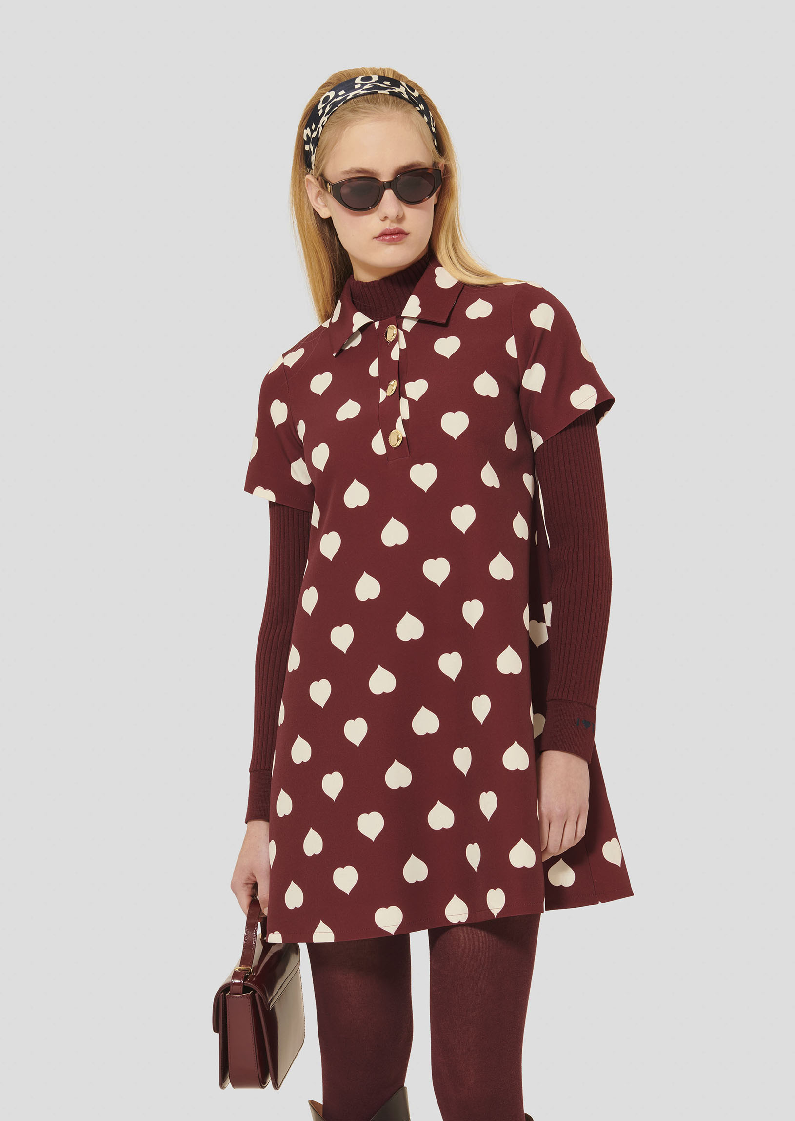 Robe Rory-Bordeaux en Polyester