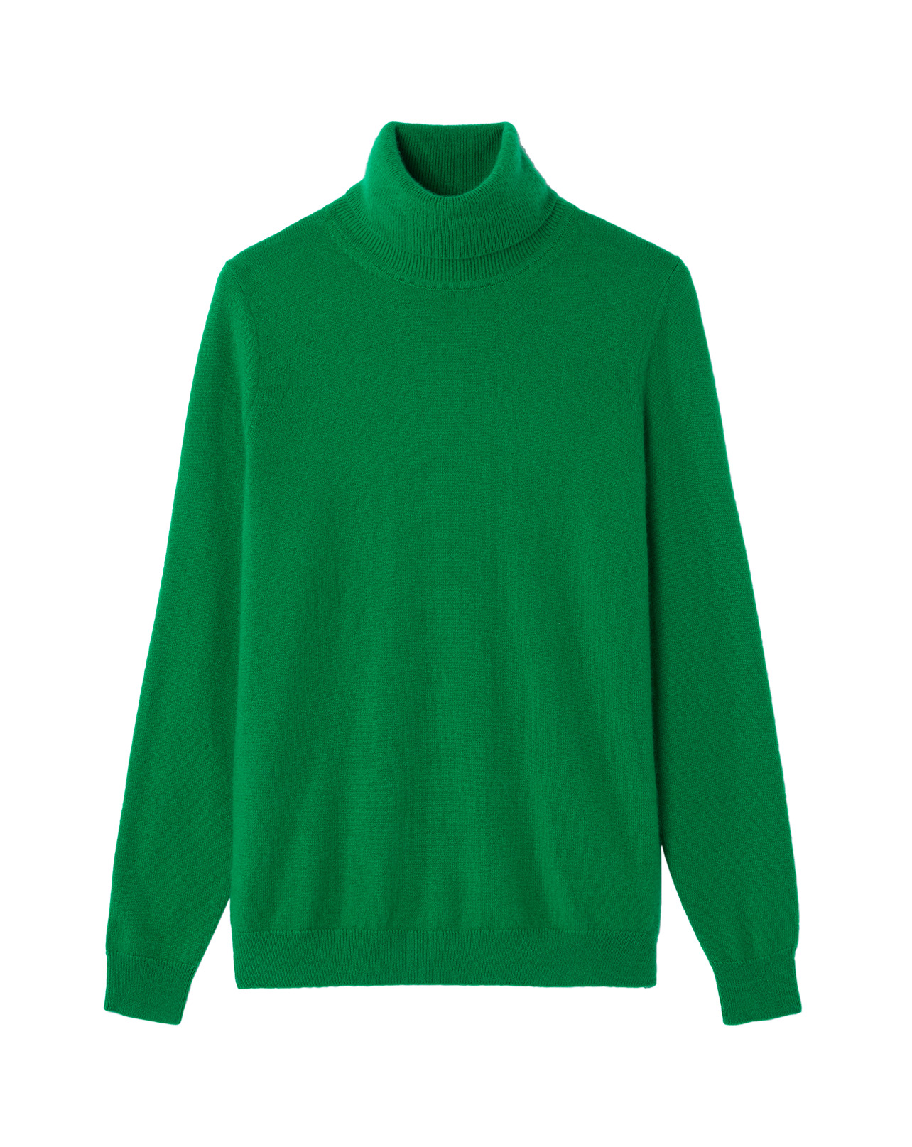 Pull col roulé classique - Femme - VERT CAROUBY