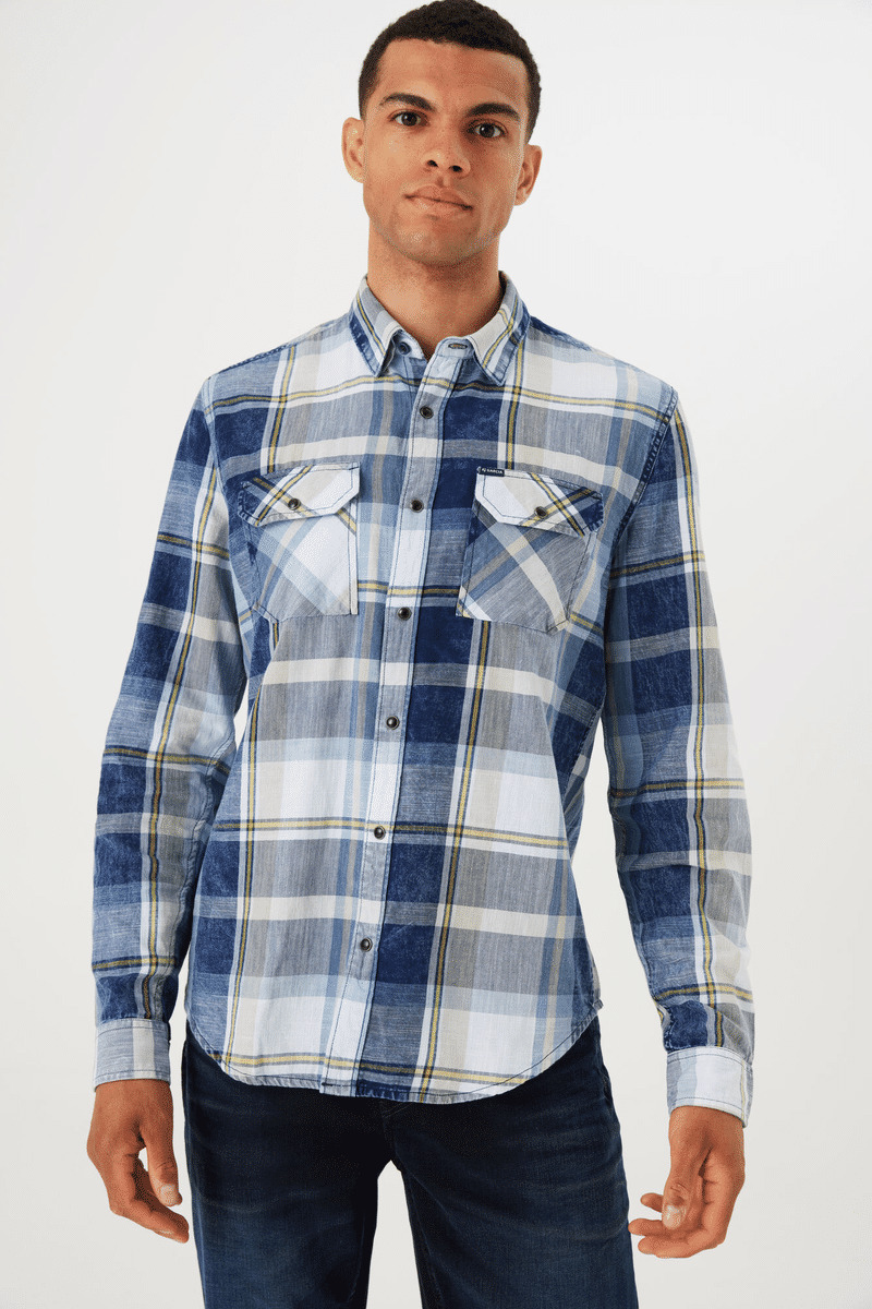 Men Shirt Blue
