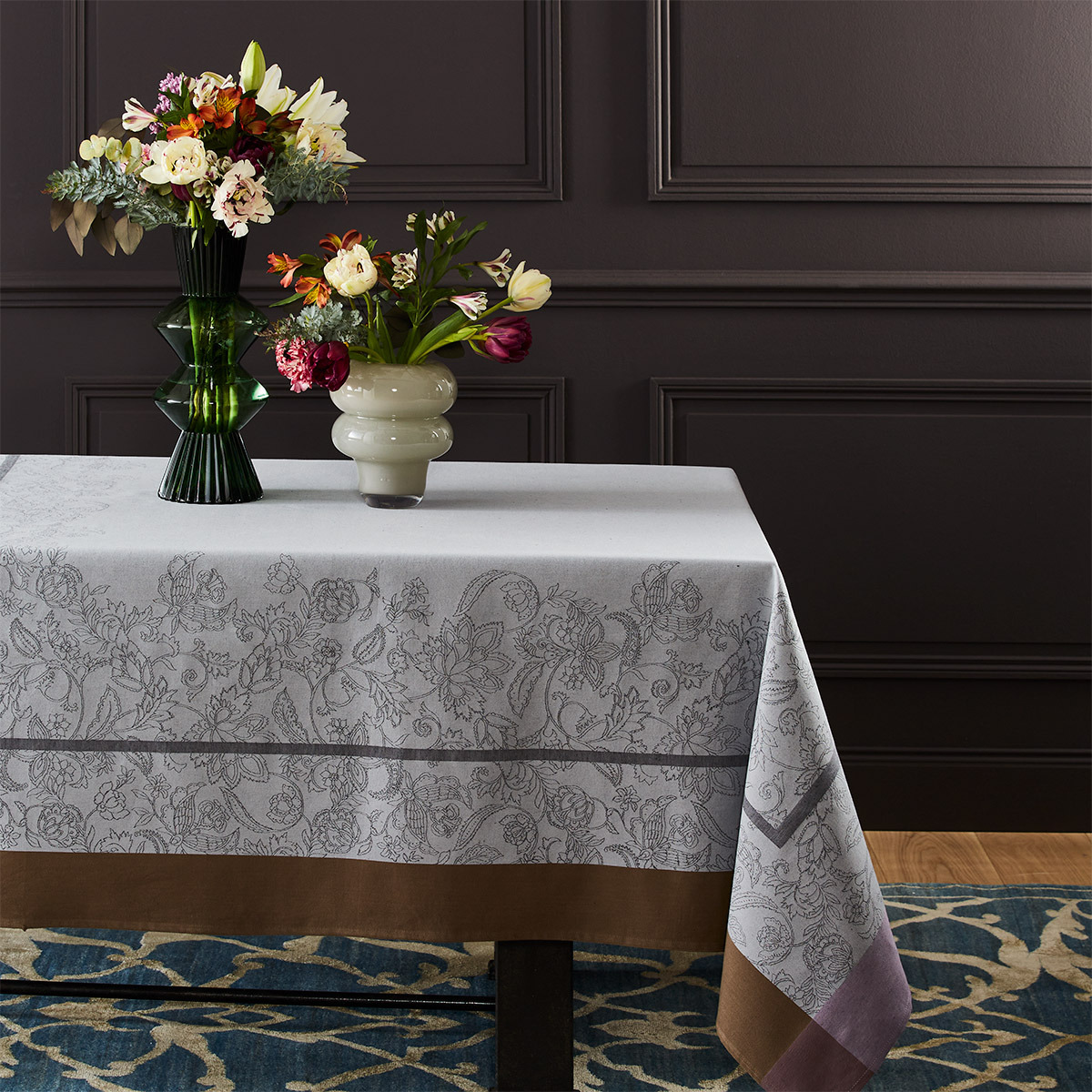 Yves Delorme - Nappe en lin rose, Perse