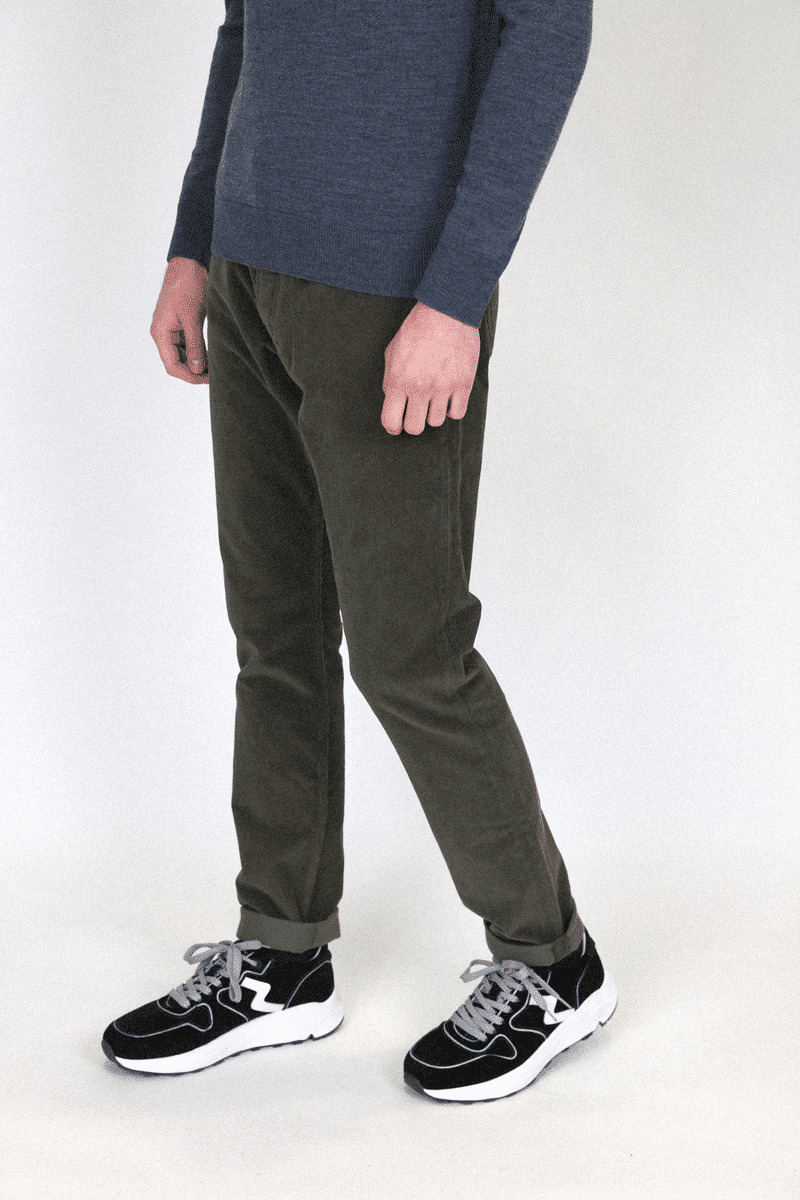 Pantalon 330 Tapered Fit En Velours vert