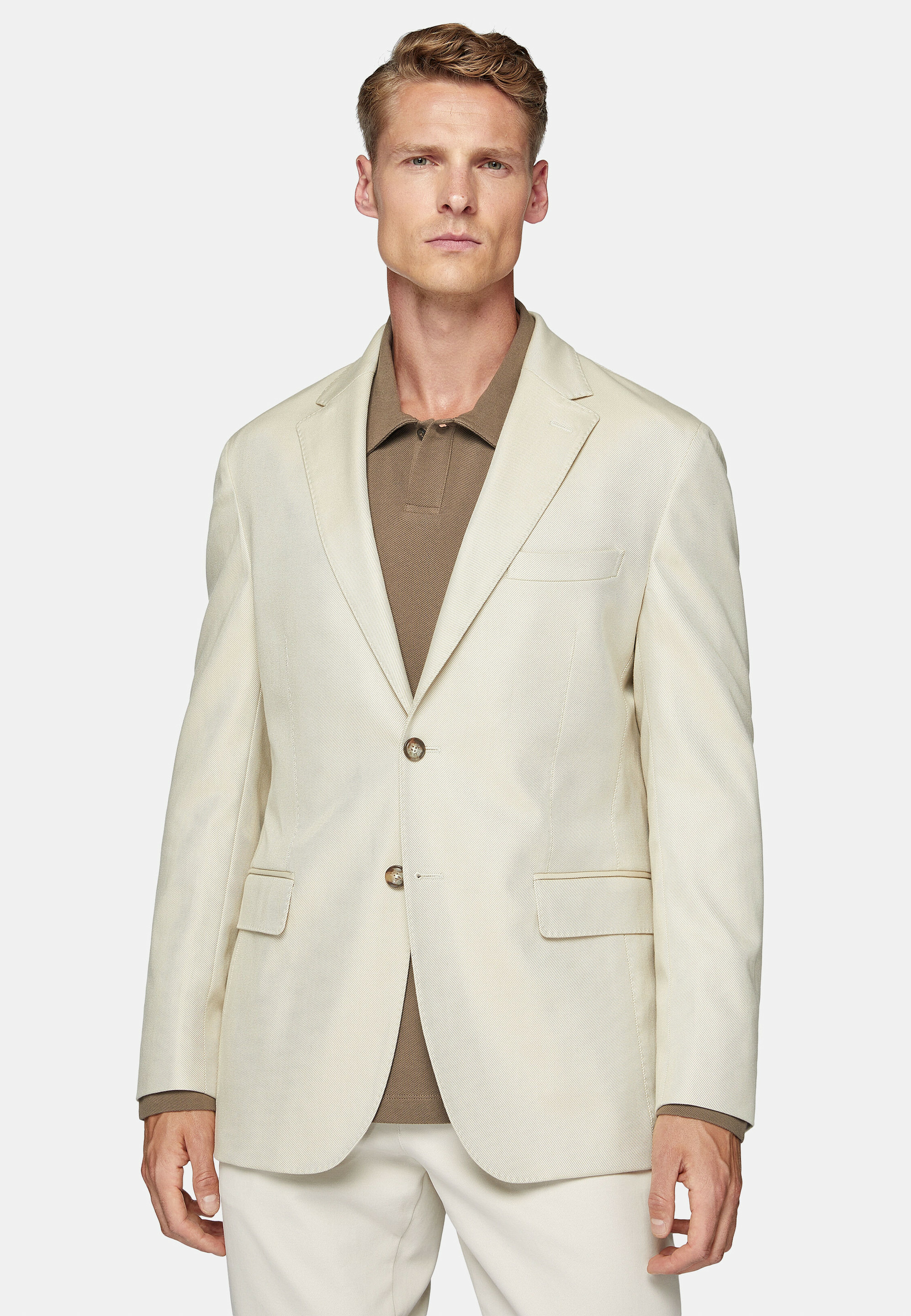 Veste Sable En Laine Et Coton Stretch