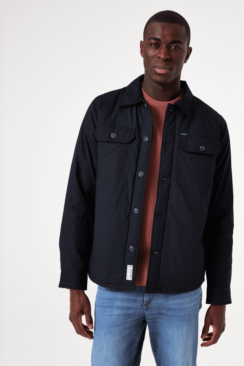 Men Overshirts Blue