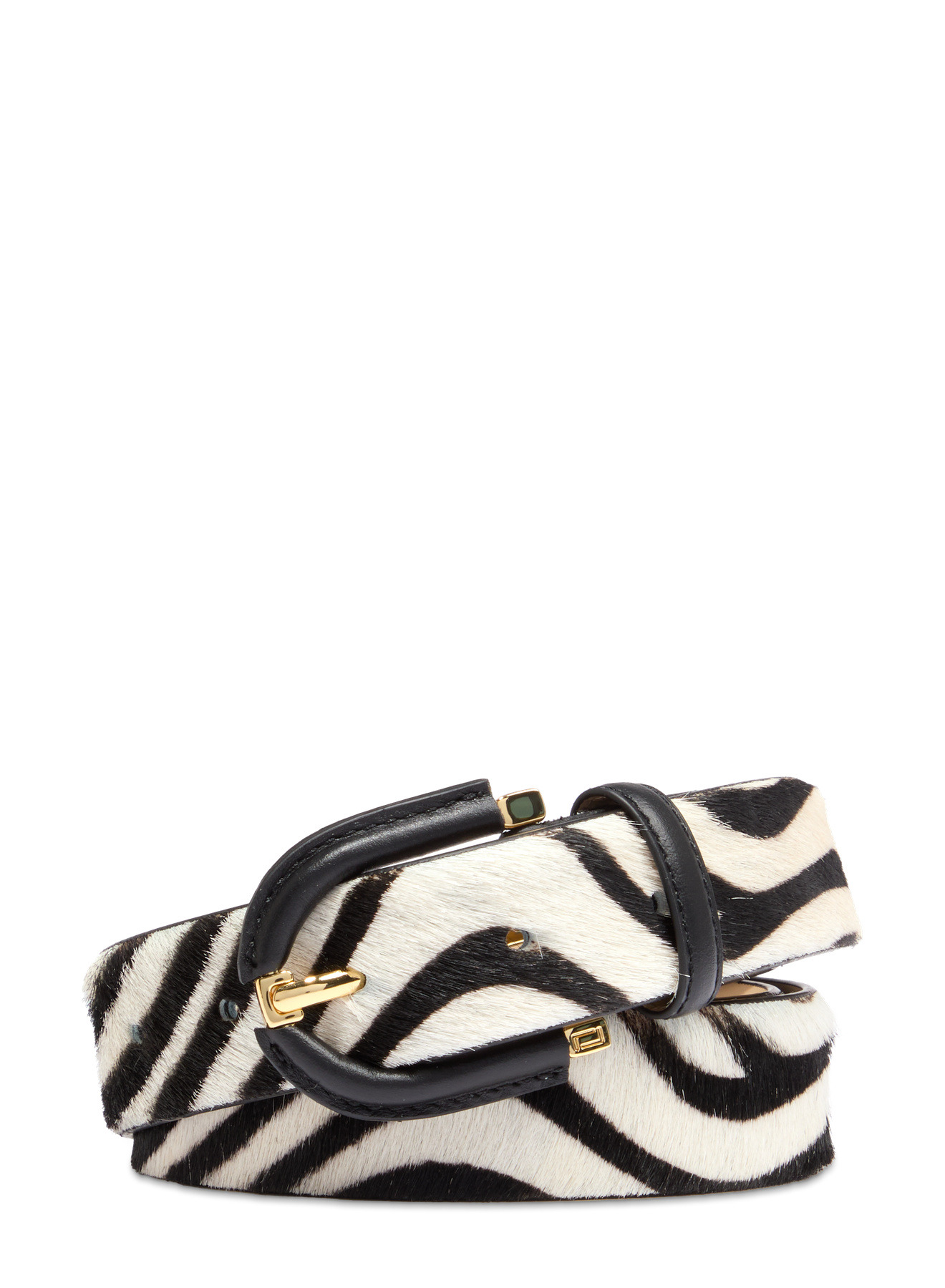 Sienna De Lancel - Ceinture 30Mm Ardillon Reversible Ajustable - Noir/Blanc