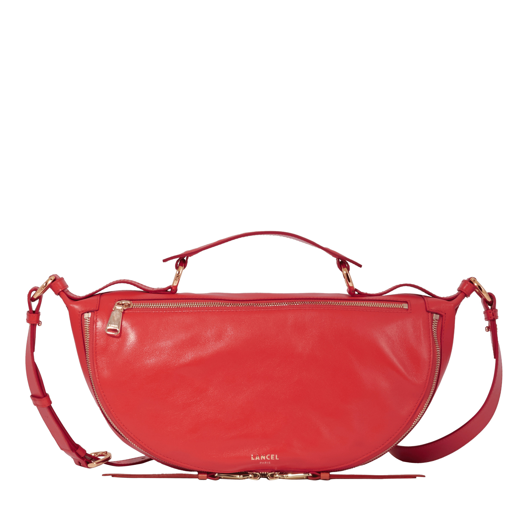 Origami de Lancel - Sac Porte Croise Zippe M - ROUGE BAISER