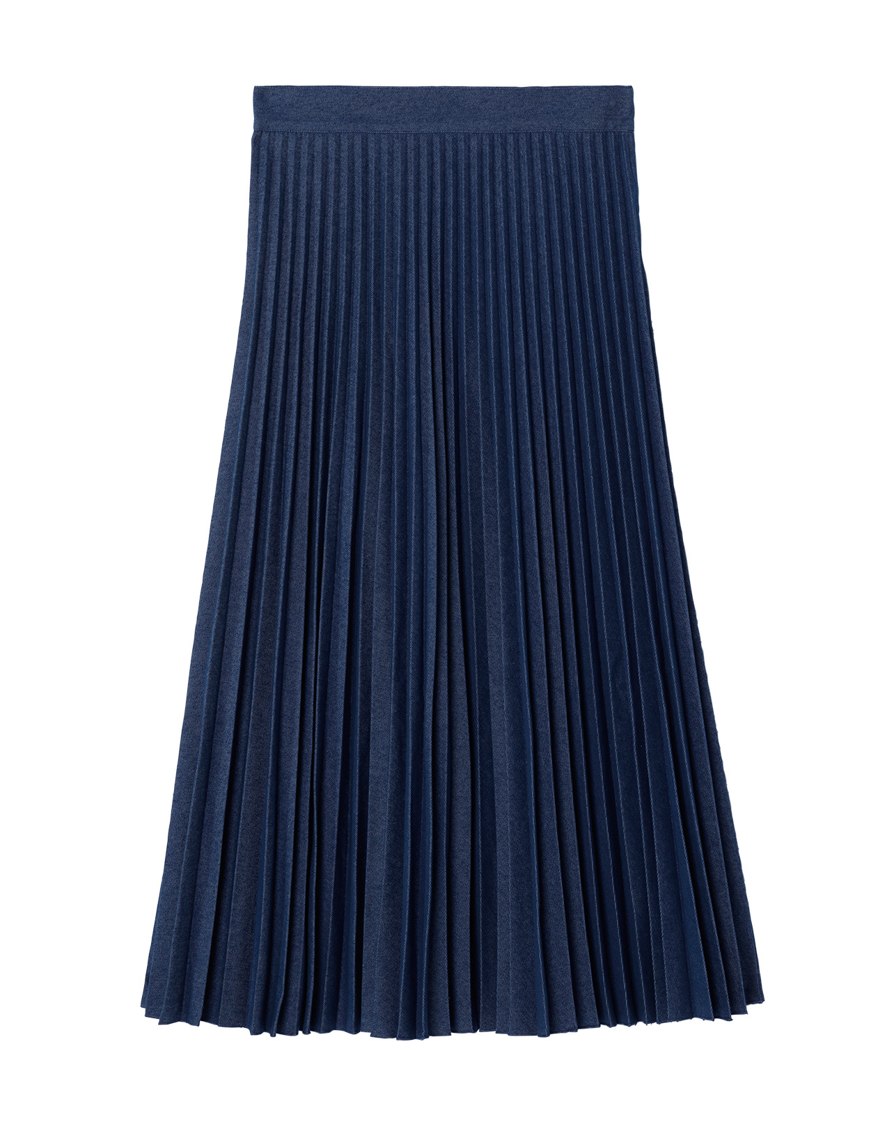 Jupe plissée en denim - Femme - DENIM AIZOME