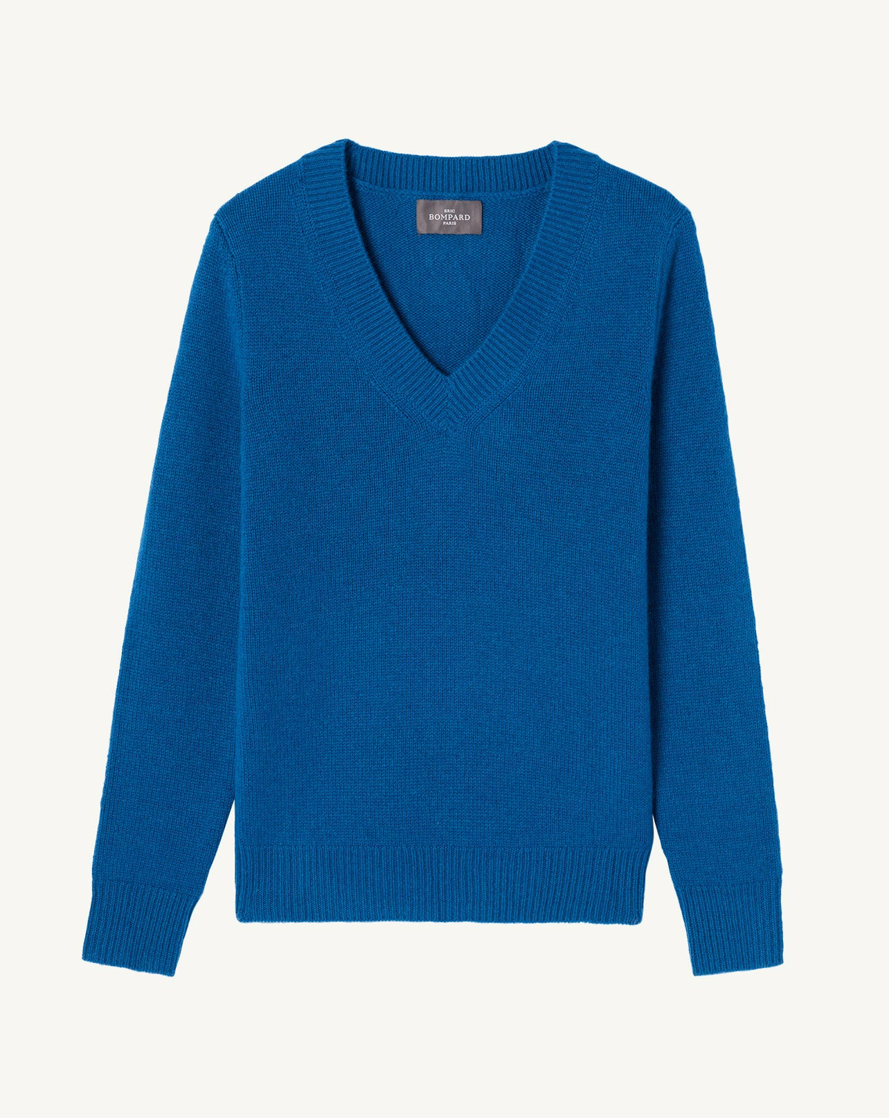 Pull col V - Femme - BLEU PAON