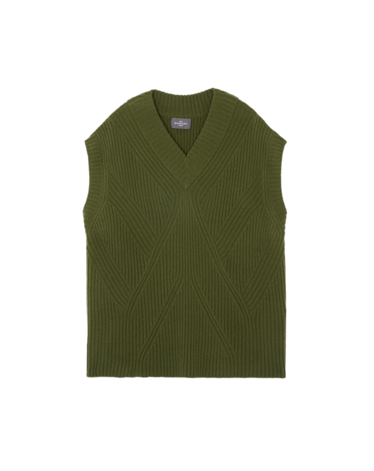 Pull col V sans manches - Femme - SAUGE