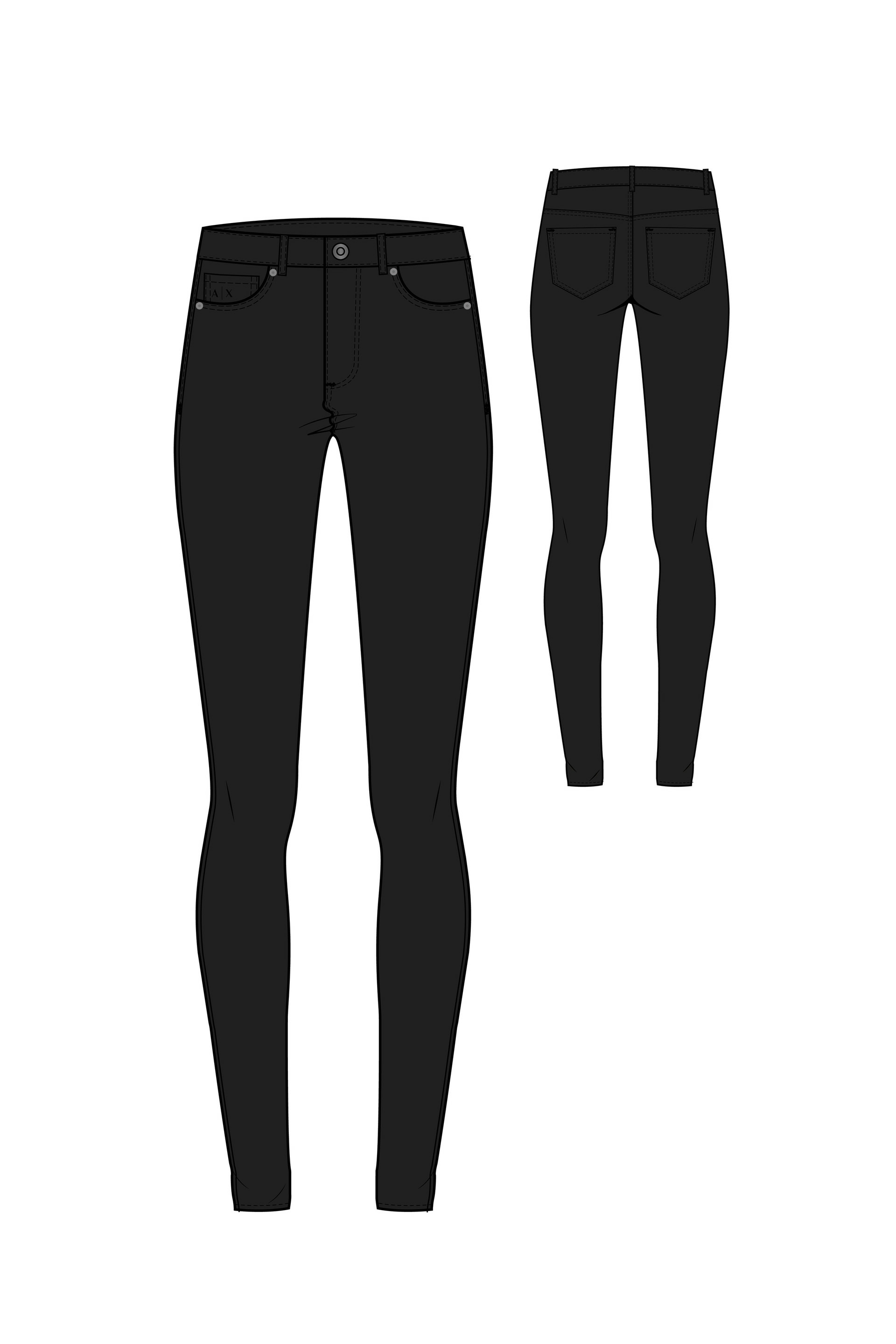 Pantalon 5 poches - noir