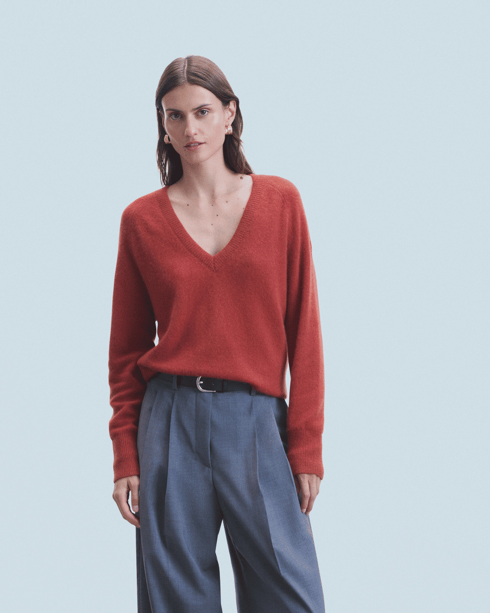 Pull Col V Oversize Léger