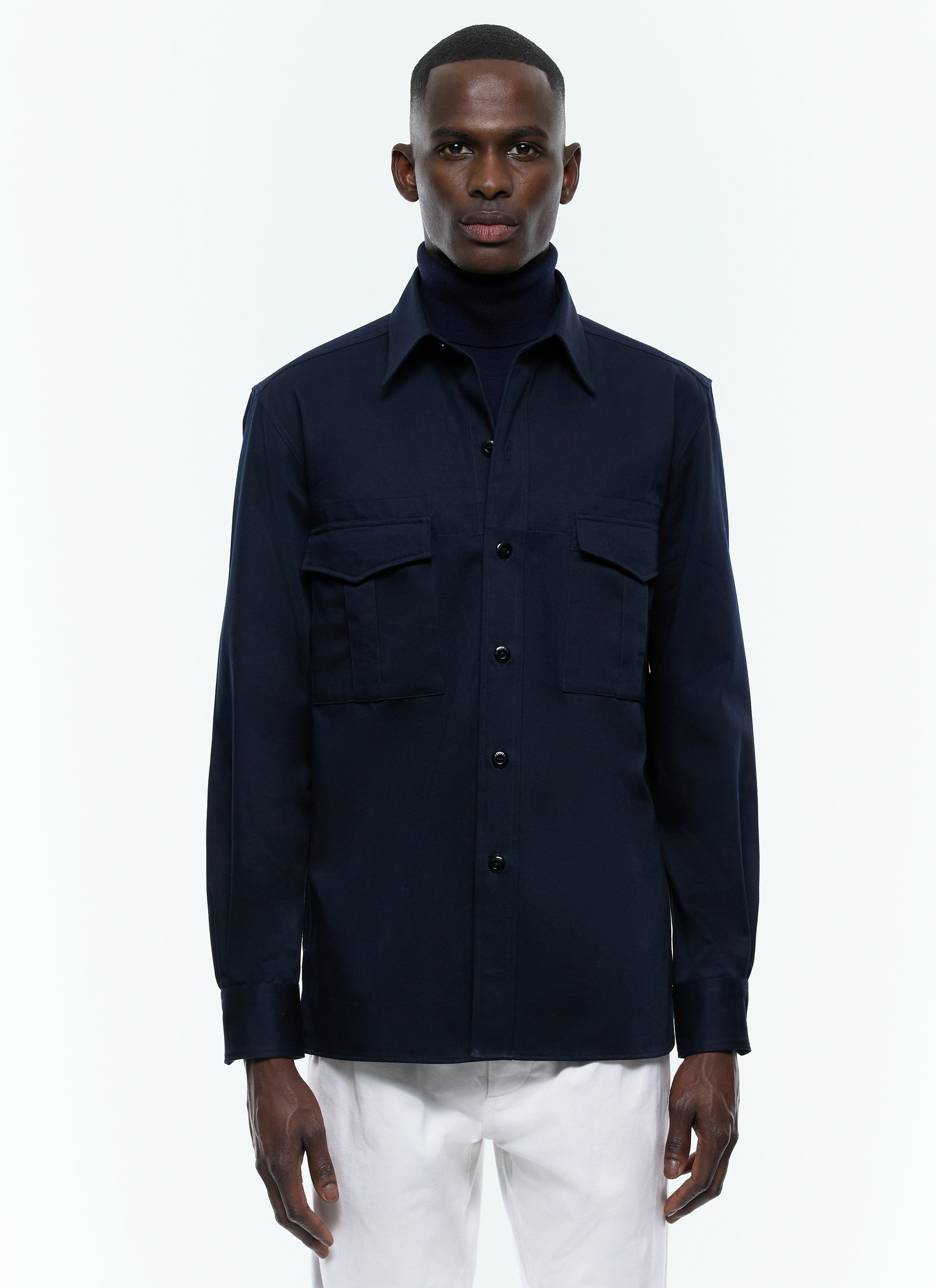 Surchemise en twill de coton