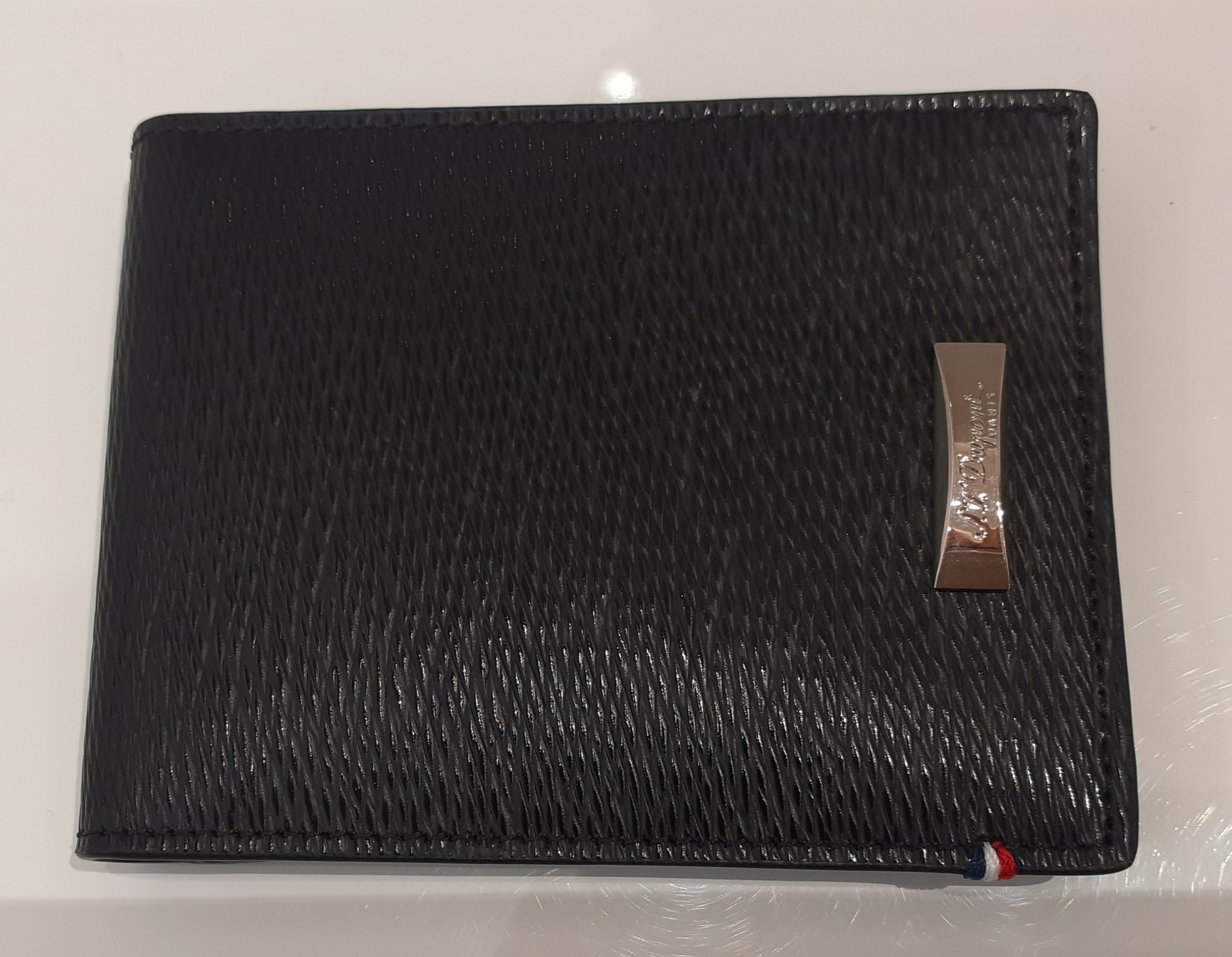 Porte-billets 6 cartes Contraste Noir avec Pince à Billets