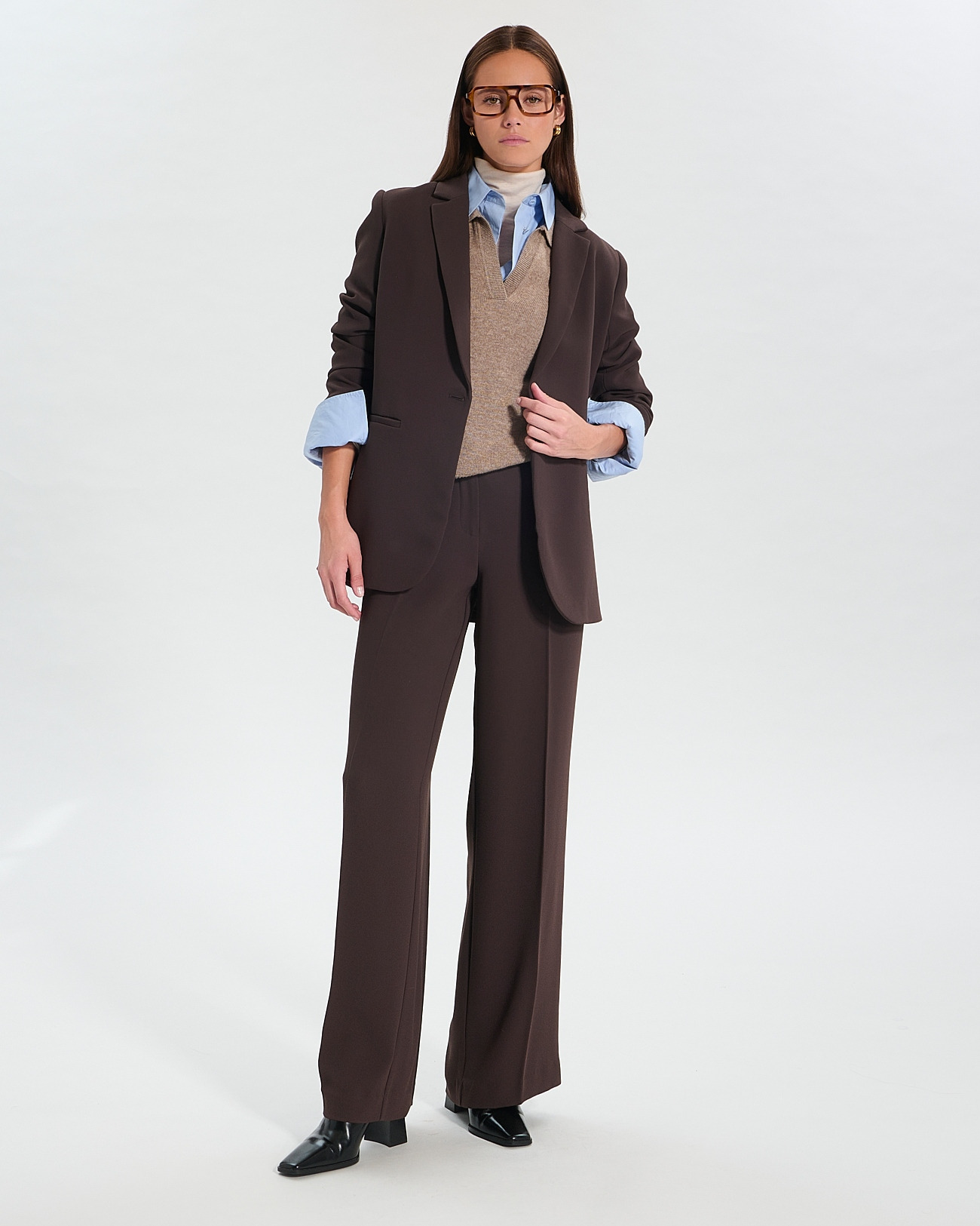 Veste Victorina Chocolat en Polyester