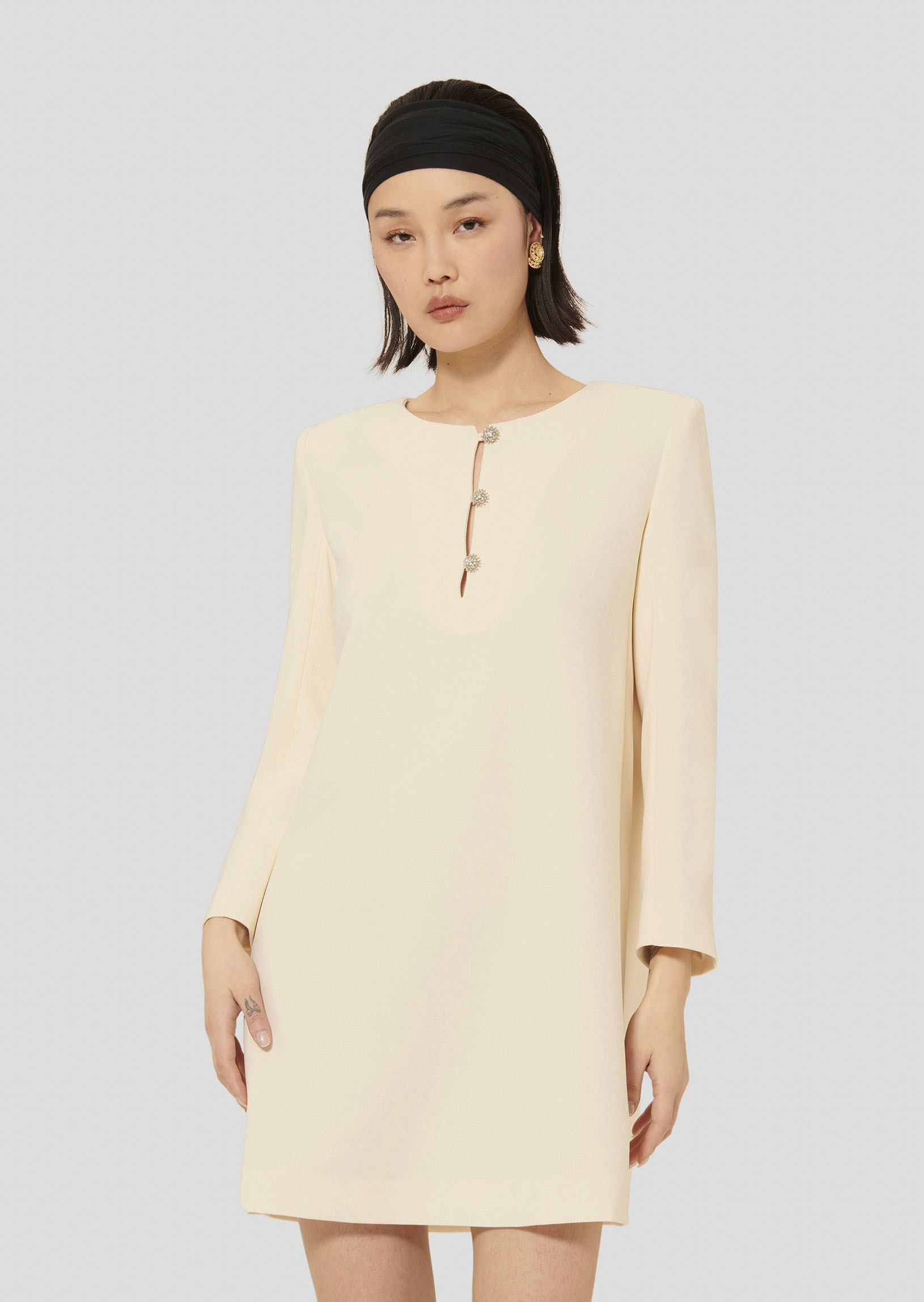 Robe Rosario-Ecru en Polyester