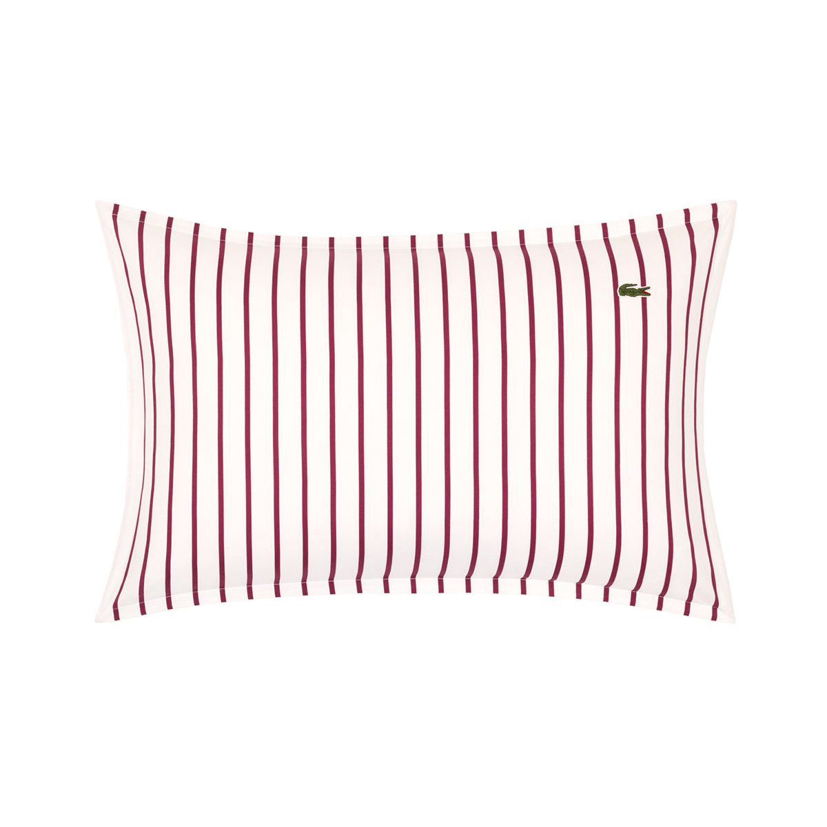 Lacoste - Taie d'oreiller en satin de coton multicouleurs, L Stripe