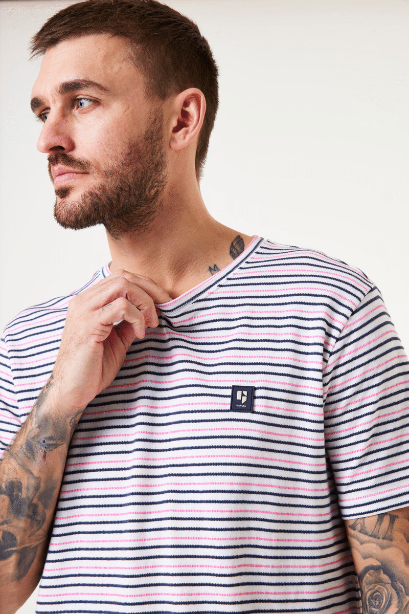 Men T-shirt Pink