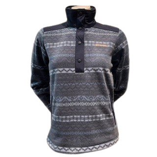 W Sawyer Rapids FS Printed Half Snap Bleu