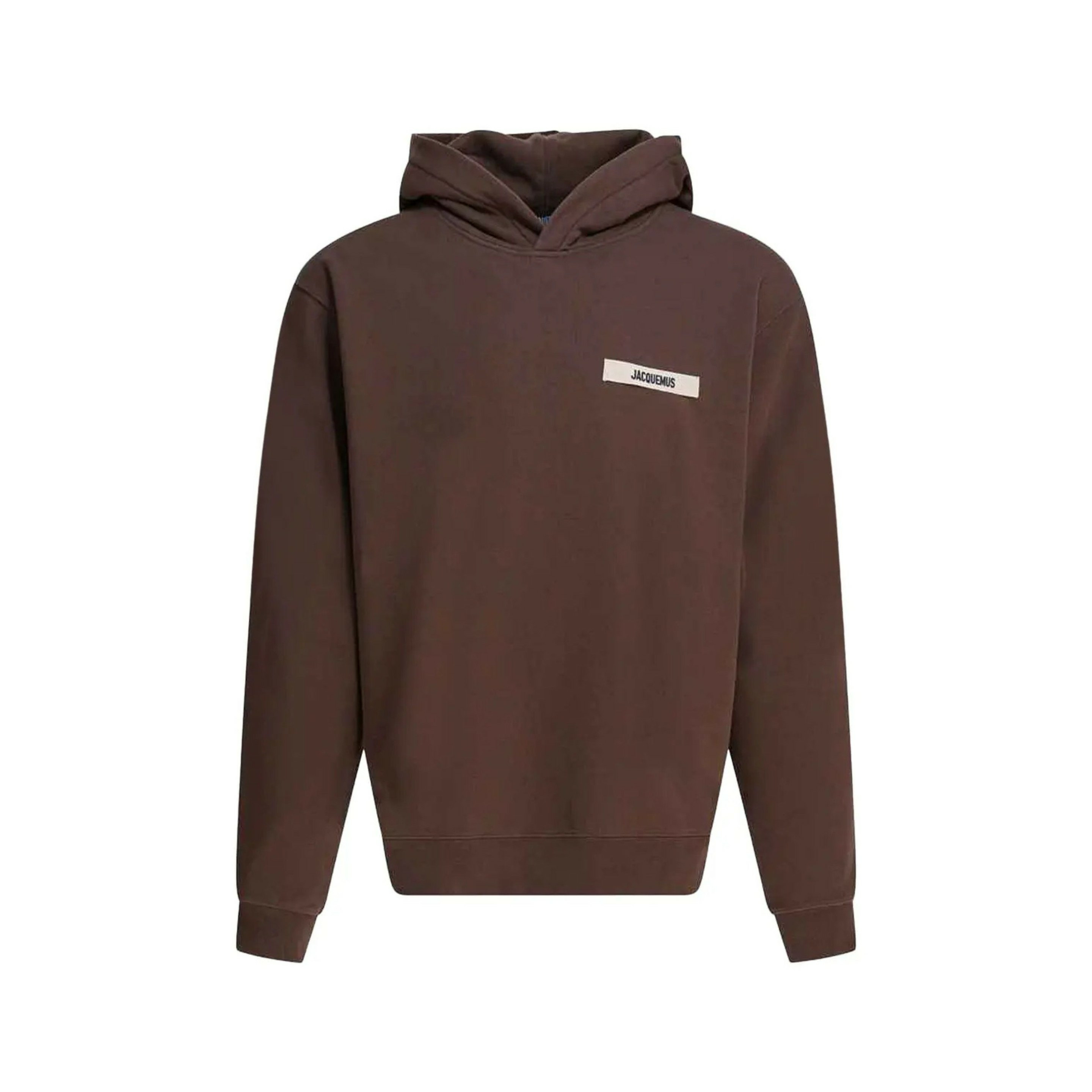 Jacquemus Pull Le Hoodie Gros Grain Marron