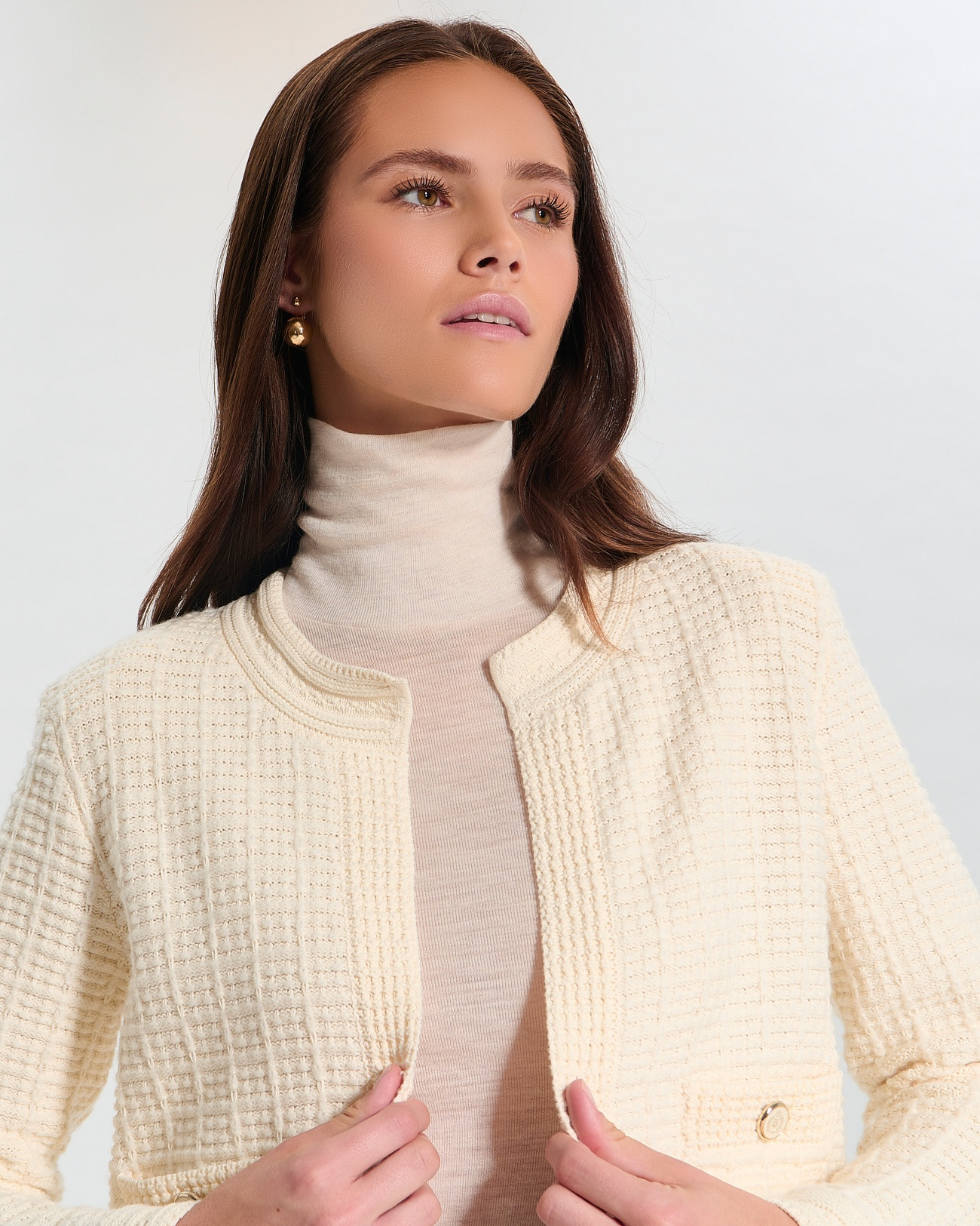 Gilet Glade Ecru en Laine